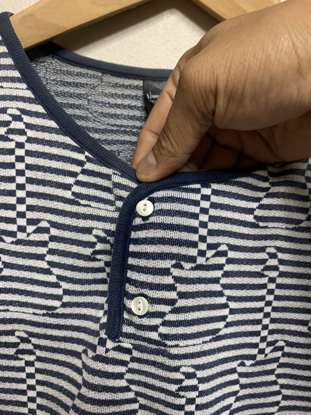 Designer × Japanese Brand × Number (N)ine NUMBER (N)INE STRIPES GUITAR MONOGRAM JAPANESE BRAND SHIRT Size US L / EU 52-54 / 3 - 9 Thumbnail