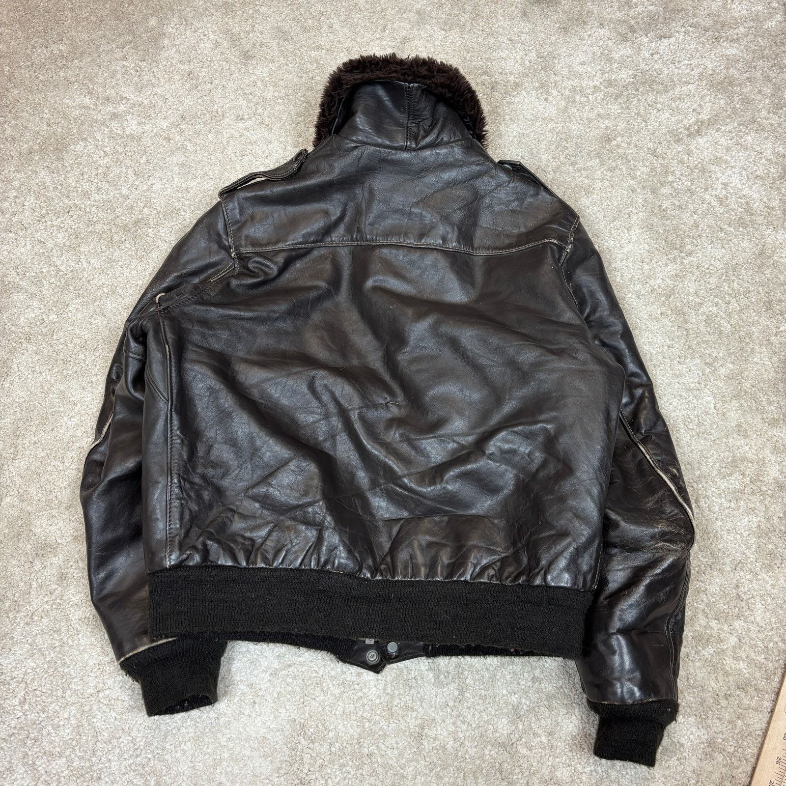 Schott × Vintage VTG 60s Schott Bros IS 674 MS A2 Flight Bomber Men's 42 Size US L / EU 52-54 / 3 - 3 Thumbnail