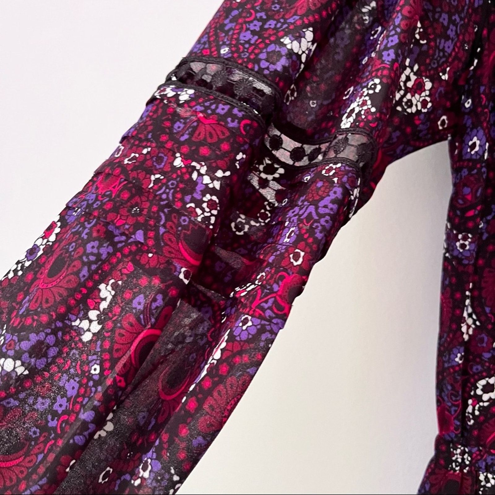 Michael Kors Michael Kors Burgundy Paisley Dress Size 2 Size XS / US 0-2 / IT 36-38 - 8 Thumbnail