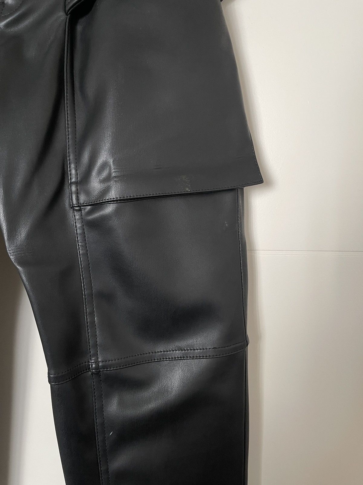 Rick Owens DRKSHDW Vegan Leather Easy Creatch Cargo Pants Size US 28 / EU 44 - 7 Thumbnail