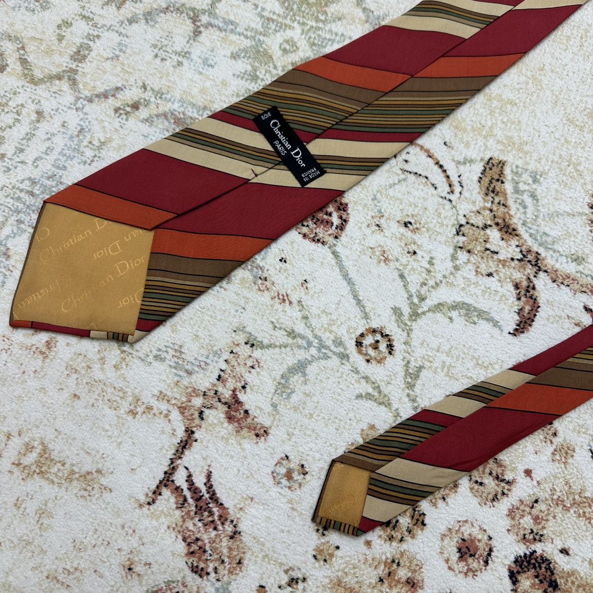 Christian Dior Monsieur Vintage Christian Dior Paris Tie Silk Made in France Old 00s Size ONE SIZE - 5 Thumbnail