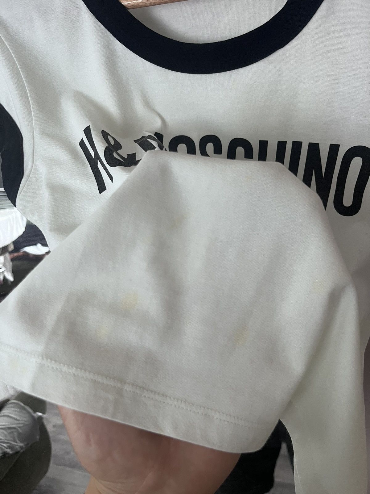H&M × Moschino Moschino x H&M Big Logo White T-Shirt Size M / US 6-8 / IT 42-44 - 6 Thumbnail
