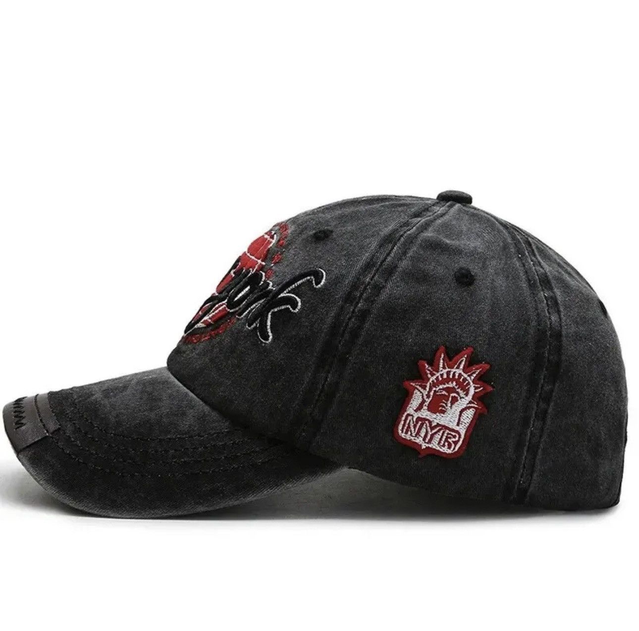 Designer New Distressed Cotton Washed Baseball Cap Outdoor Casual Size ONE SIZE - 4 Thumbnail