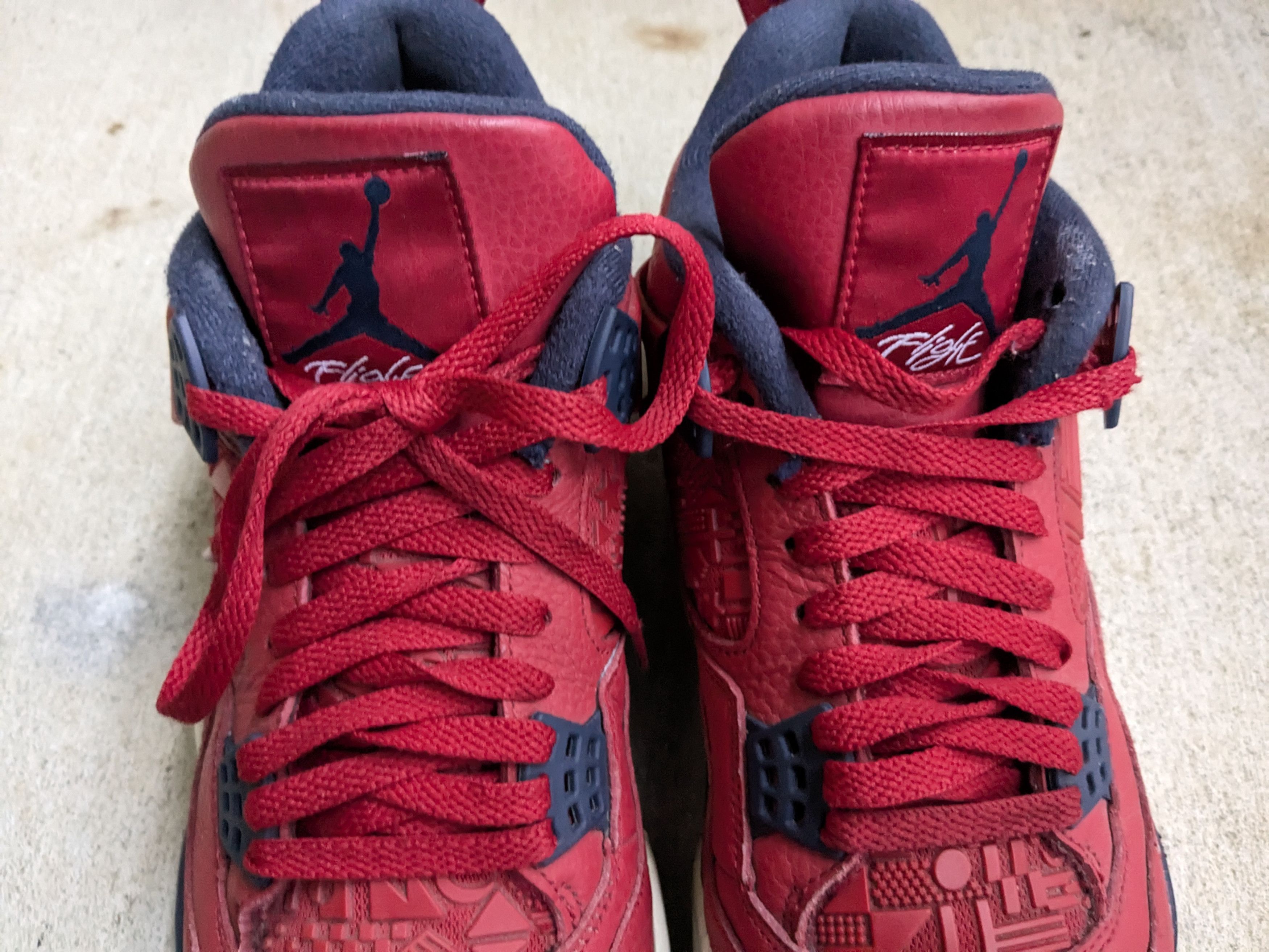 Jordan Brand Nike Air Jordan IV 4 Retro FIBA Size 6 Red 408452-617 Size US 11 / EU 44 - 2 Thumbnail