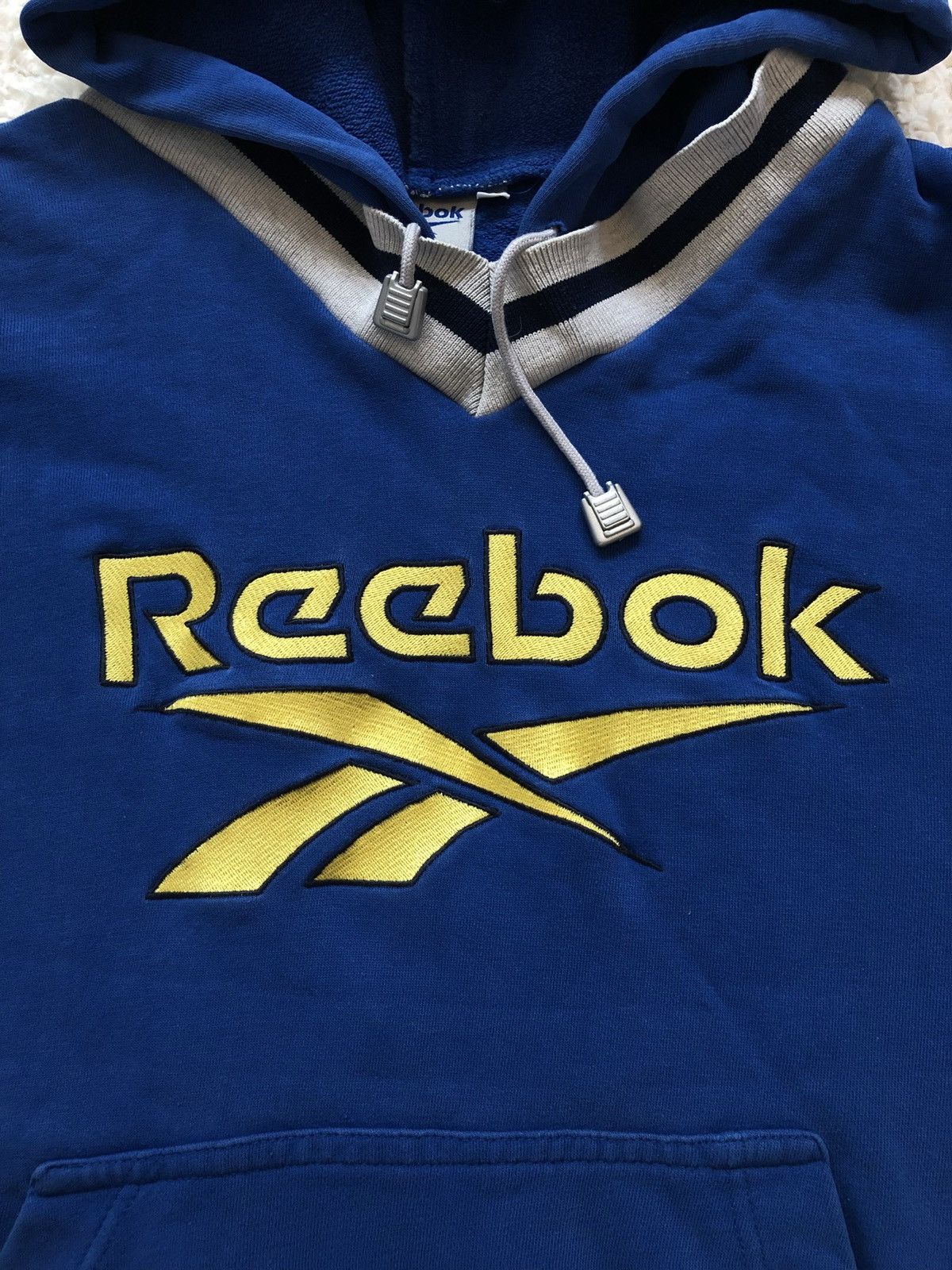 Reebok × Vintage Hoodie Reebok Spellout Vintage 90’s Bluza Boxy Fit Size US M / EU 48-50 / 2 - 3 Thumbnail