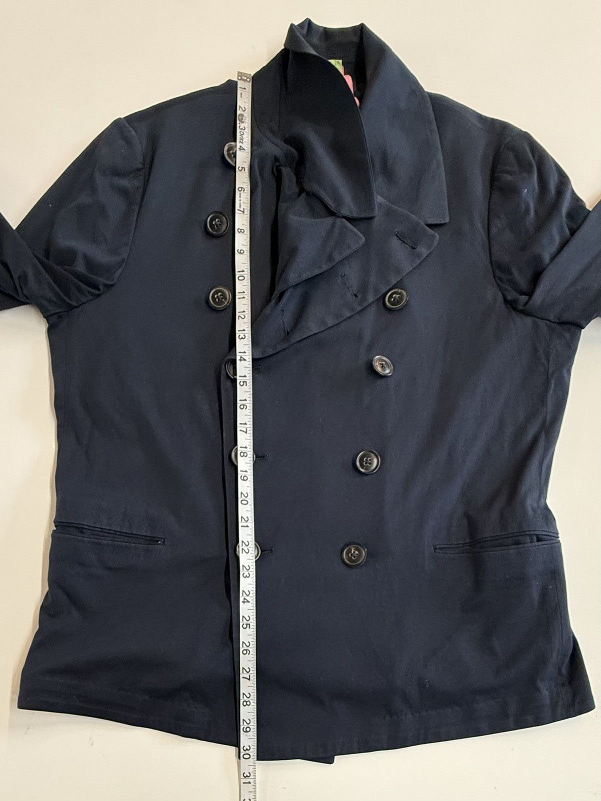 Paul Smith Paul Smith Mainline Navy Double-Breasted cropped Peacoat-XL Size US XL / EU 56 / 4 - 16 Thumbnail
