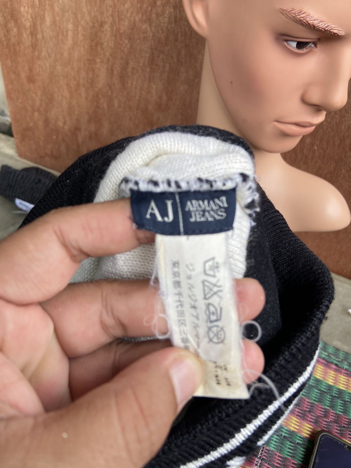 Armani Armani Jeans Spellout Beanie Hat Size ONE SIZE - 5 Thumbnail