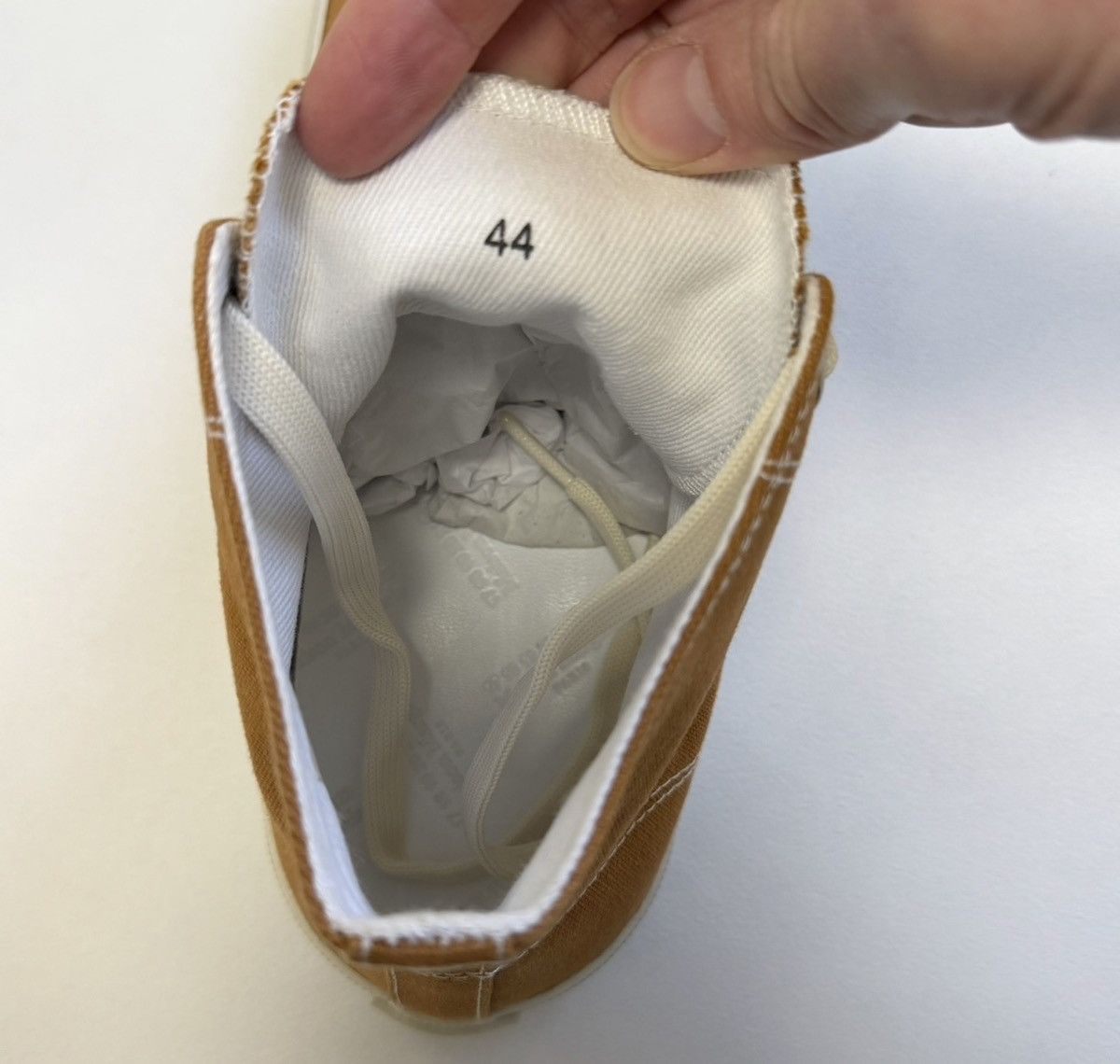 Maison Margiela Orange Canvas High Top Tabi Sneakers Size US 11 / EU 44 - 9 Thumbnail