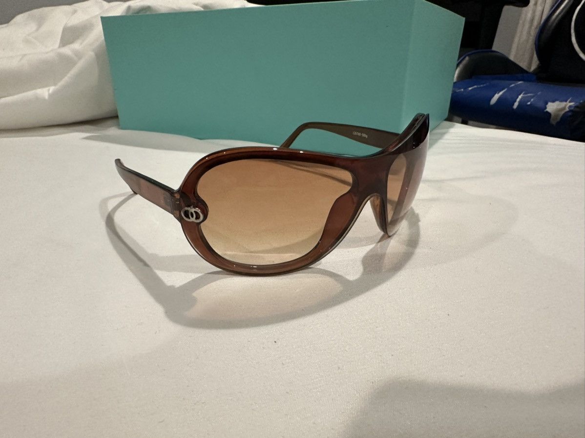 Vintage Vintage Y2K glasses Sunglasses Brown Gradient Size ONE SIZE - 1 Thumbnail