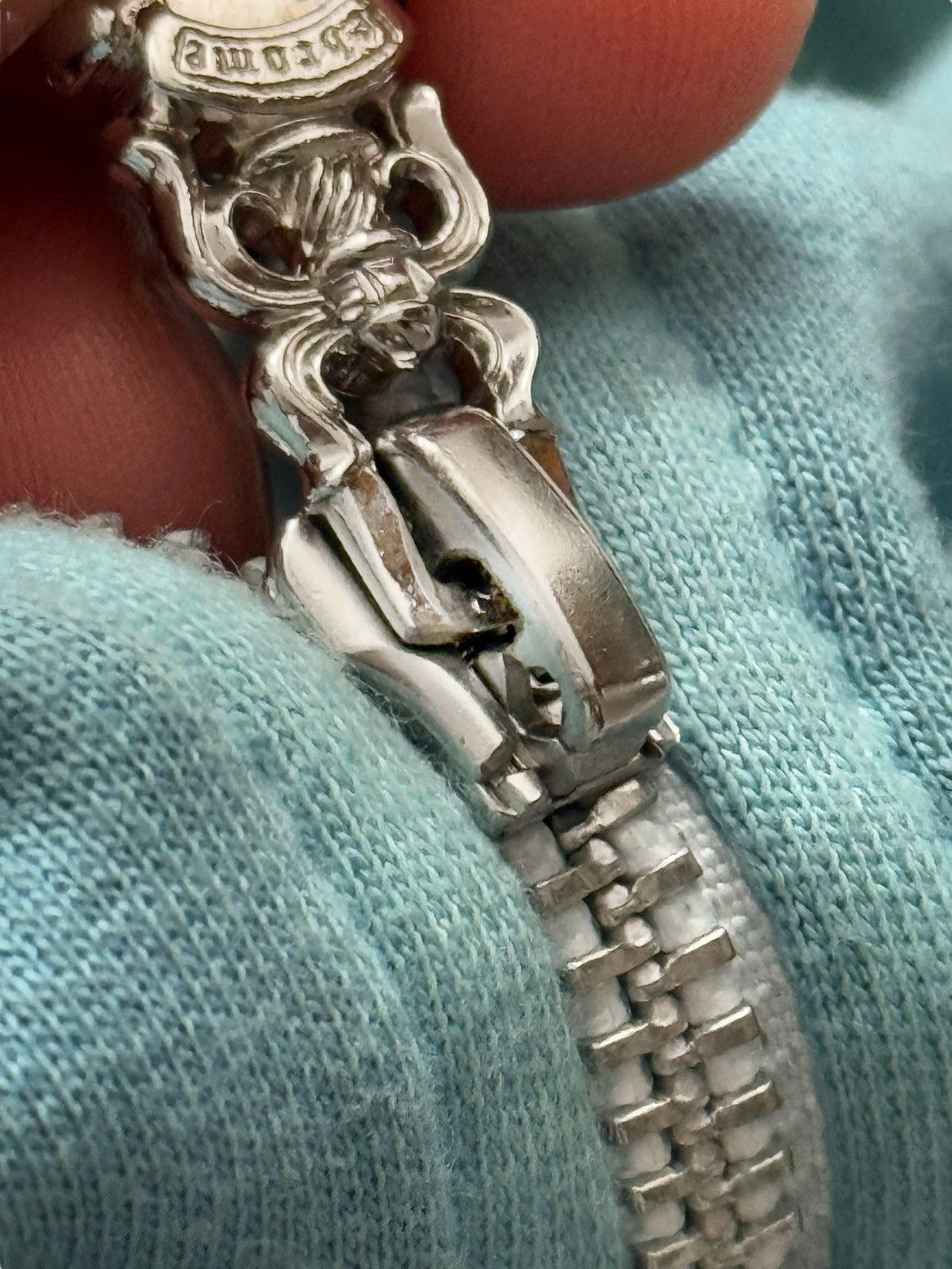 Chrome Hearts RARE St Barth Overdyed Silver Horseshoe Zip Up Size US L / EU 52-54 / 3 - 13 Thumbnail