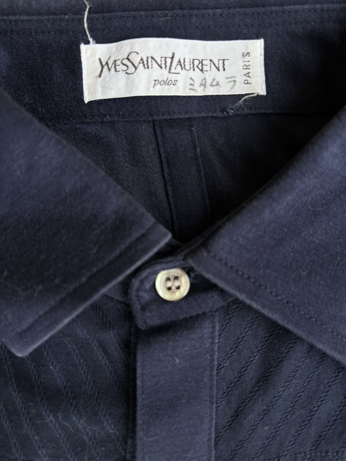 Saint Laurent Paris Paper Thin Thrashed 90s Yves Saint Laurent Polos tee Size US M / EU 48-50 / 2 - 3 Thumbnail