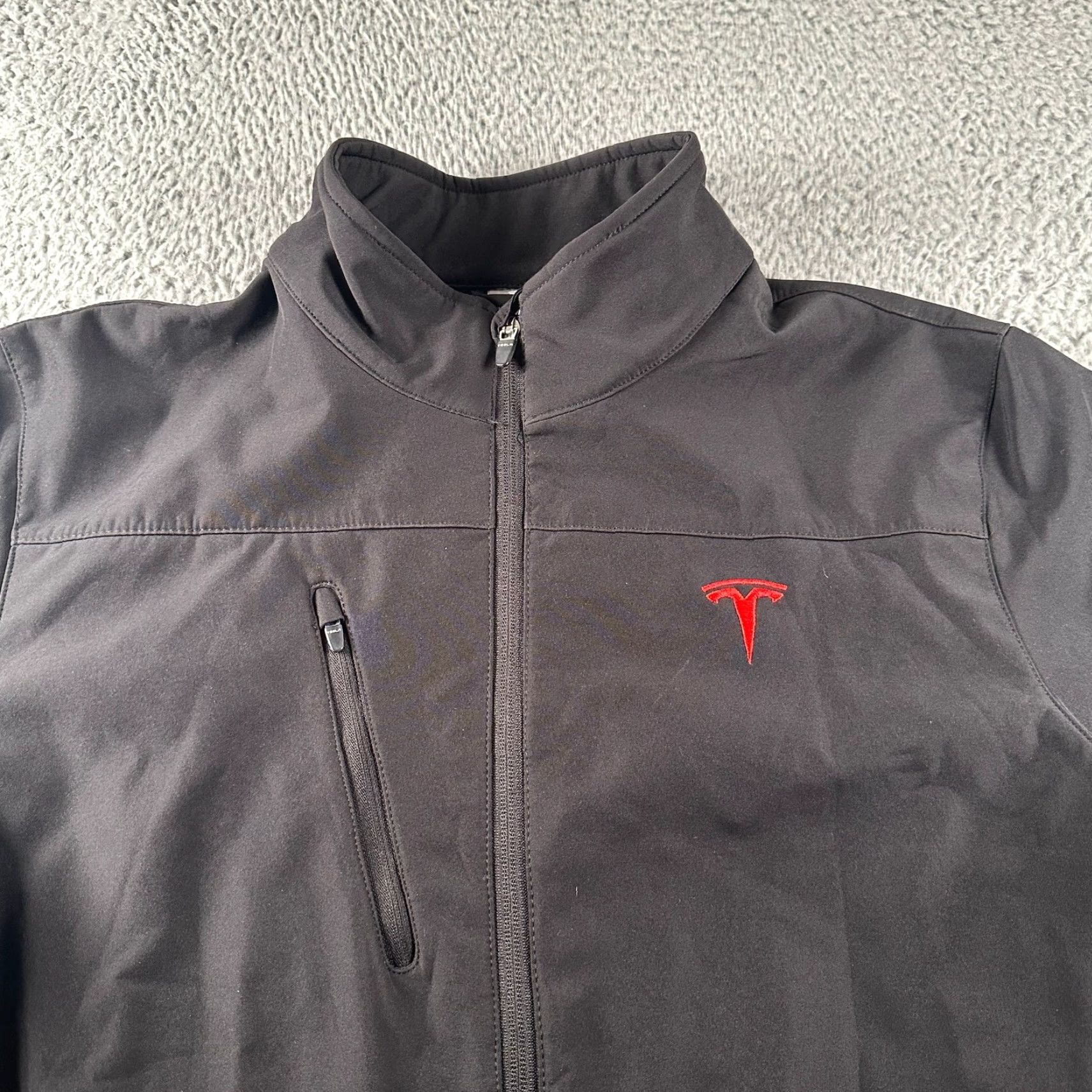 Logo 7 Tesla Softshell Jacket Mens M Black Embroidered Logo Pockets Zip Size US M / EU 48-50 / 2 - 2 Thumbnail