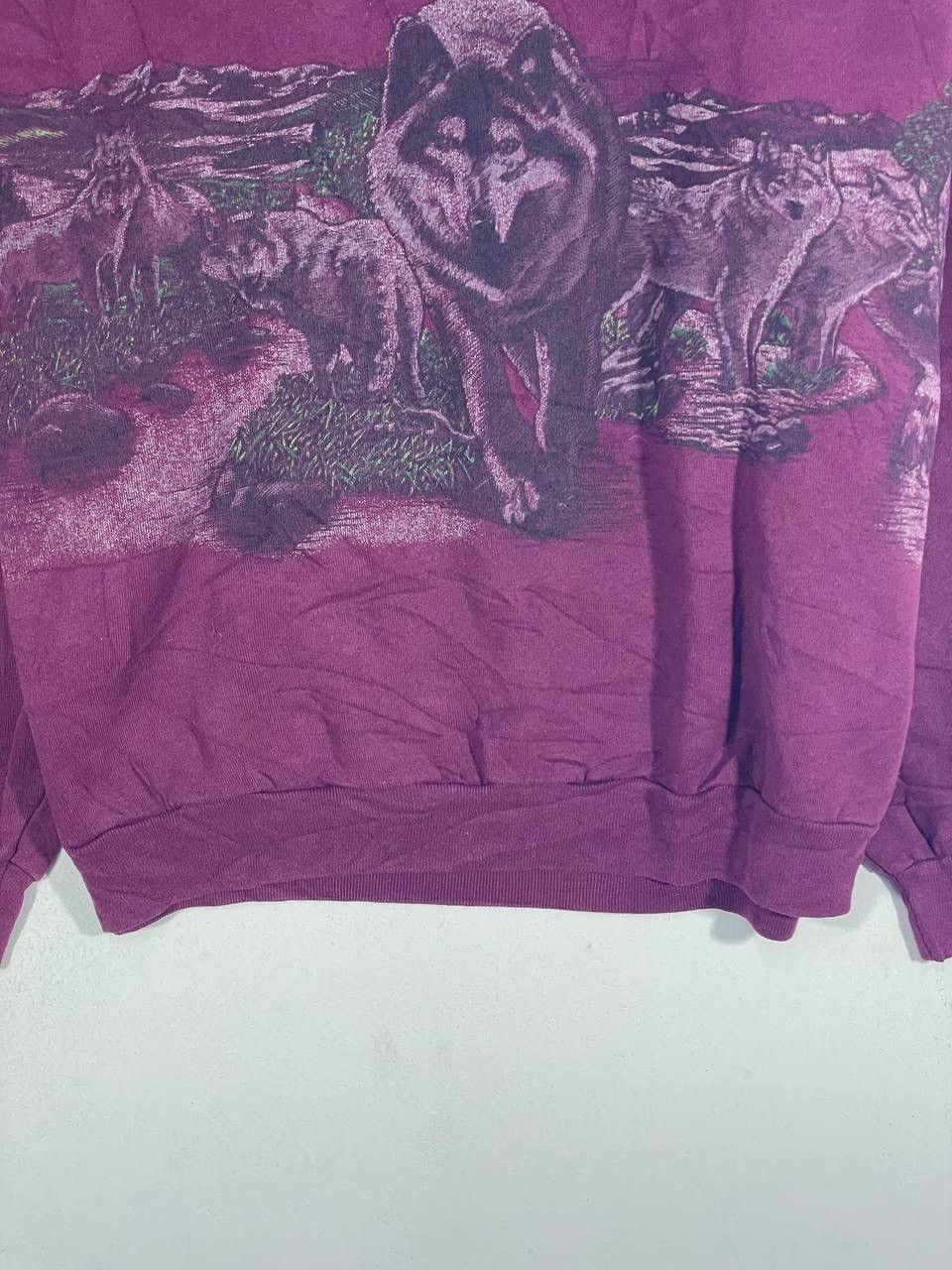 Vintage 90s wolf vagabond wild animal sweatshirt size 2XL