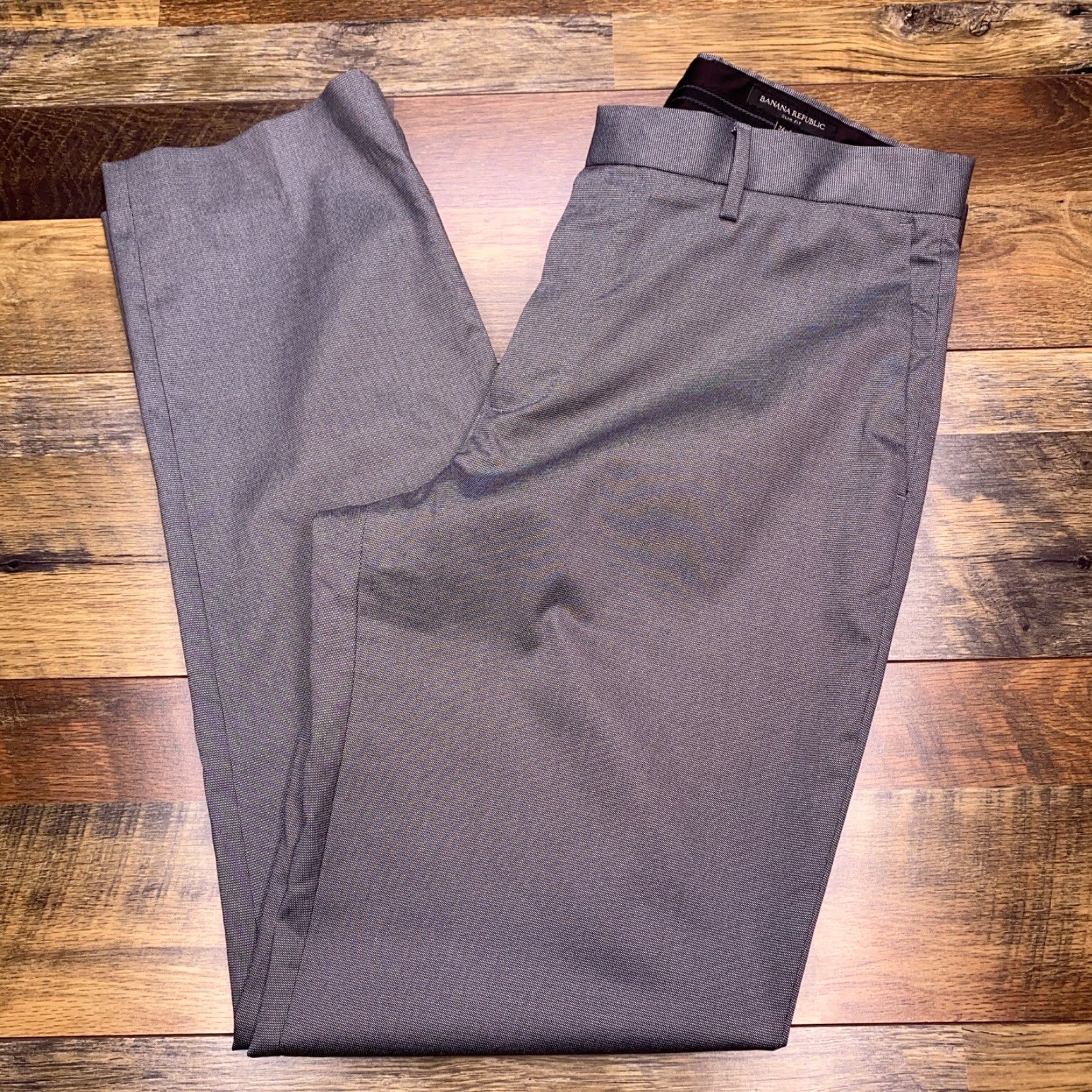 Banana Republic Banana Republic Slim Fit Dress Pants Mens 34x34 Gray Stretch Dress Pants Slim Fit Mens 34 Gray Modern Size US 34 / EU 50 - 5 Thumbnail