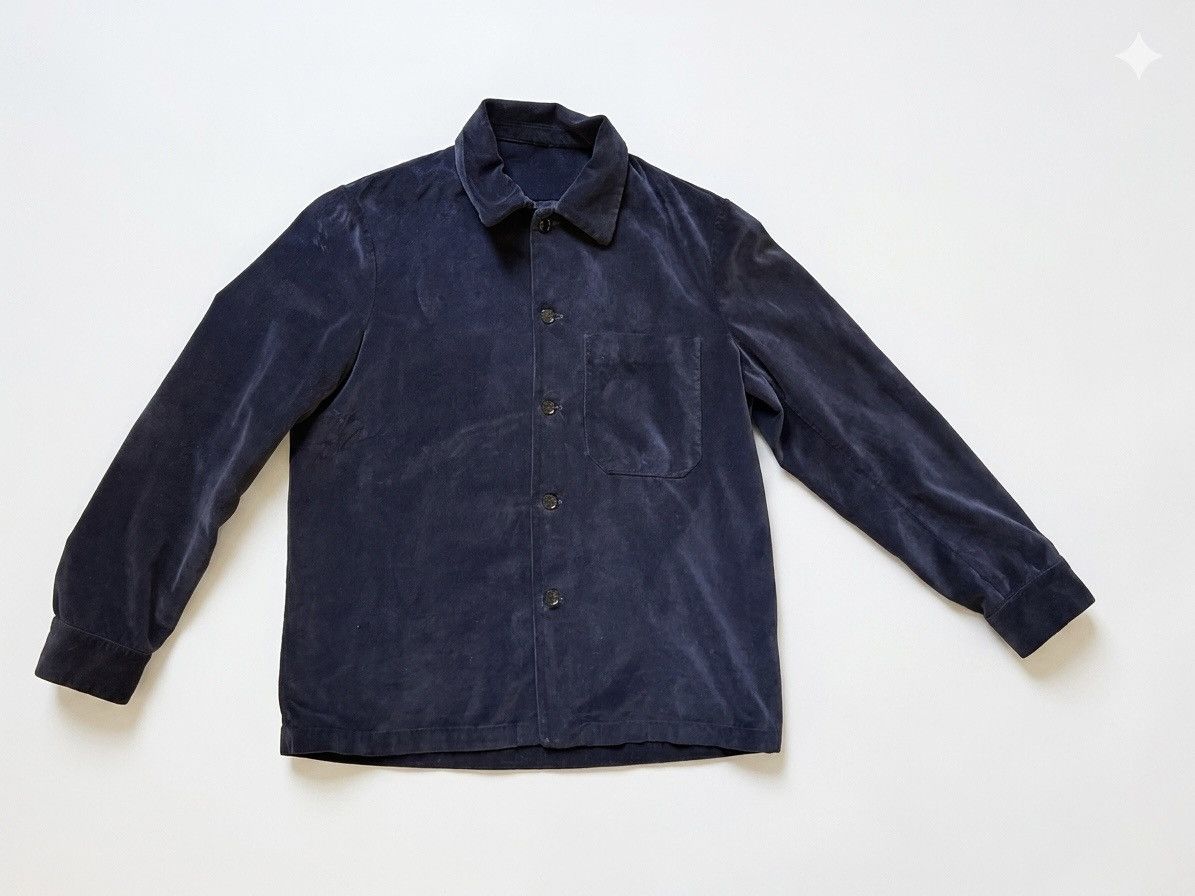 Barena Venezia Barena Navy Cotton Velvet Overshirt 52 FW23 — Made in Italy Size US L / EU 52-54 / 3 - 1 Thumbnail