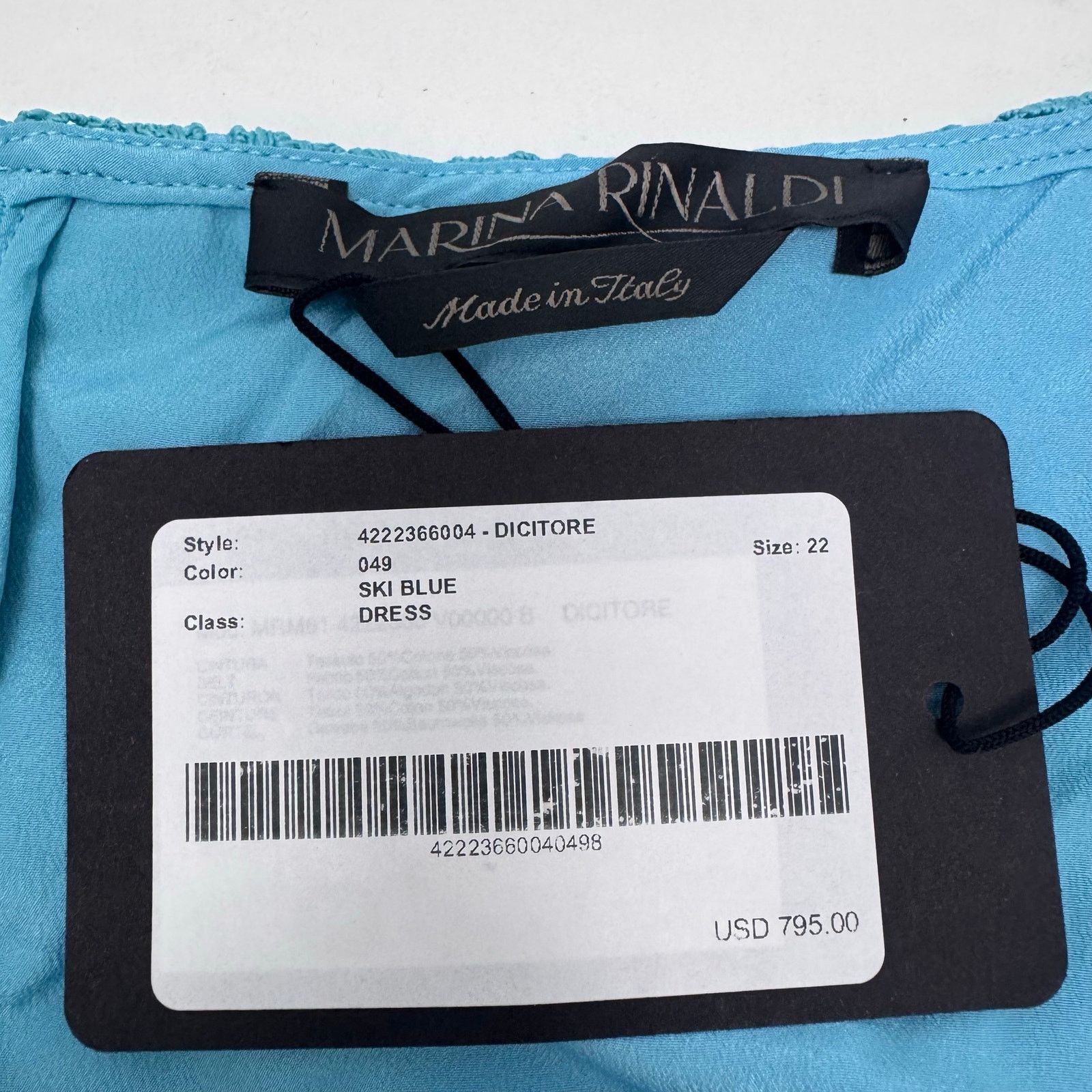 Marina Rinaldi Marina Rinaldi Ski Blue Dicitore Lace Overlay Dress Plus 22 Size 3XL / US 20-22 - 11 Thumbnail