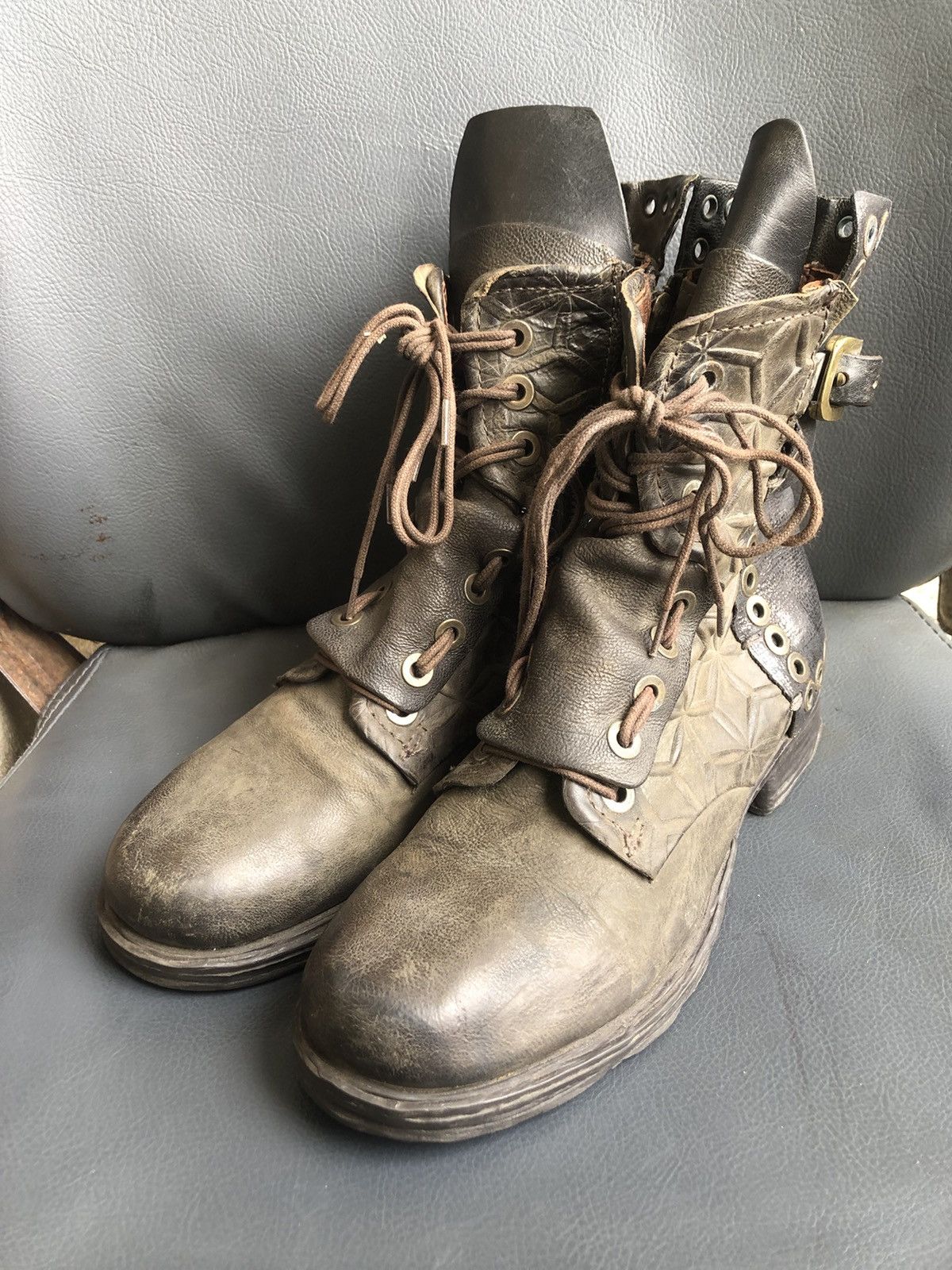 A.S.98 A.S 98 Green Calfskin Leather Women’s Boots Size 37 Size US 7 / IT 37 - 4 Thumbnail