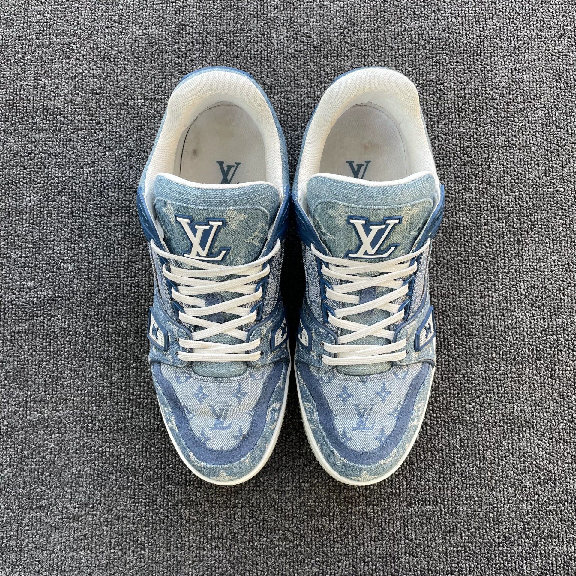 Louis Vuitton LOUIS VUITTON Denim Low Top Trainer Men's Blue 42 Size US 9 / EU 42 - 2 Thumbnail