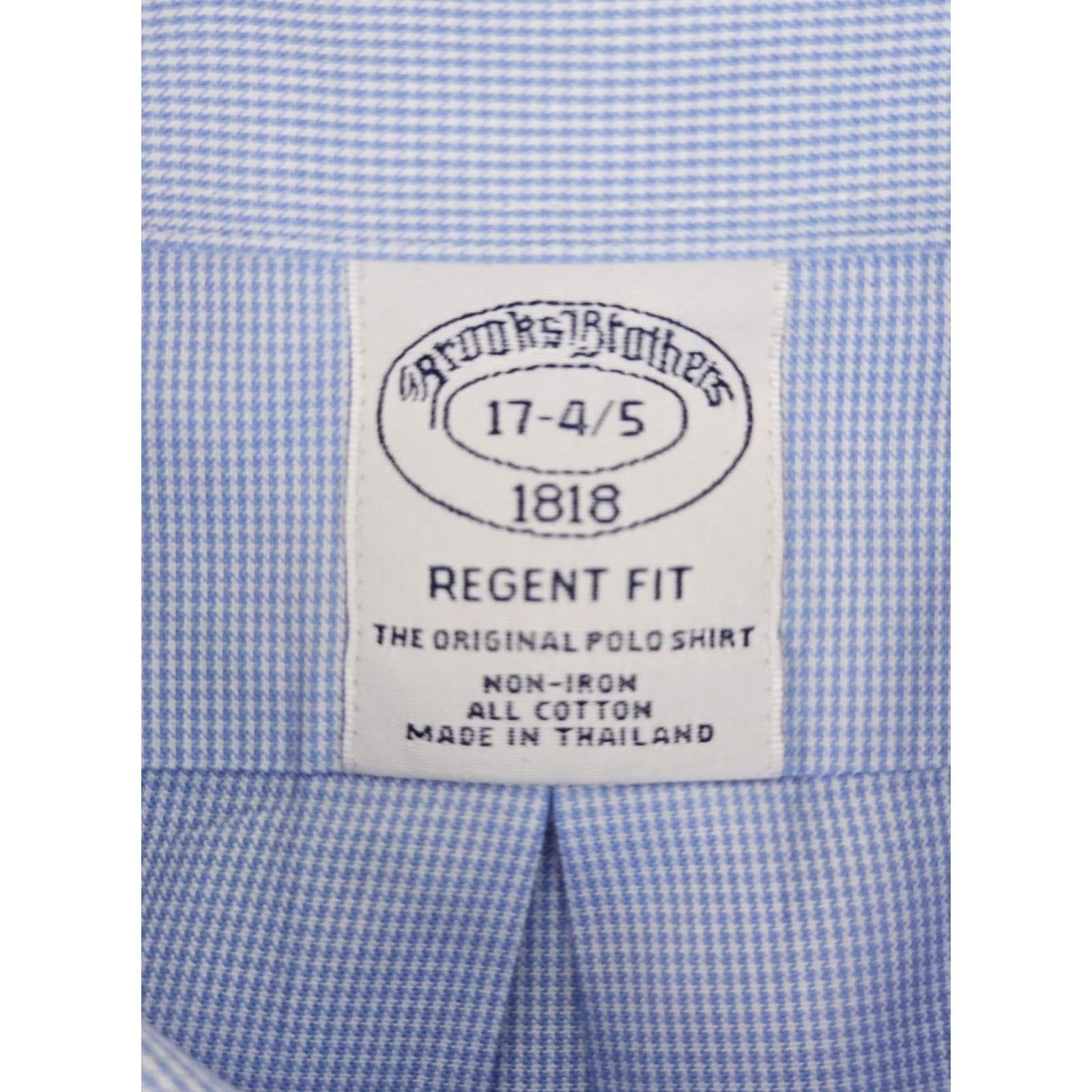 Brooks Brothers Brooks Brothers 1818 Regent Original Polo Shirt Men XL Blue Houndstooth Button-Up Size US XL / EU 56 / 4 - 4 Thumbnail