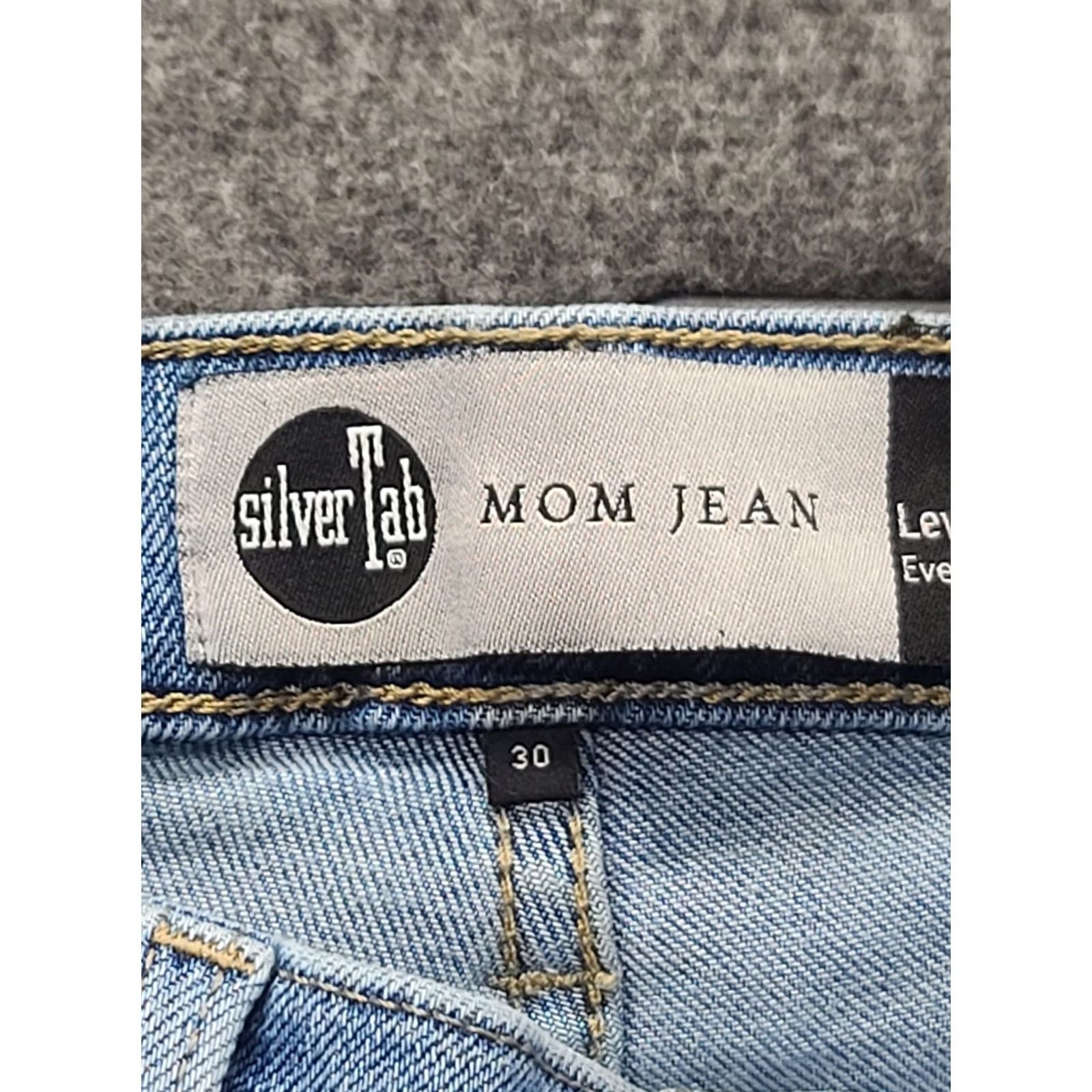 Levi's Levi's Silver Tab Jeans Womens Regular High Rise Tapered Leg 28x27 Denim Blue Size 28" / US 6 / IT 42 - 2 Thumbnail
