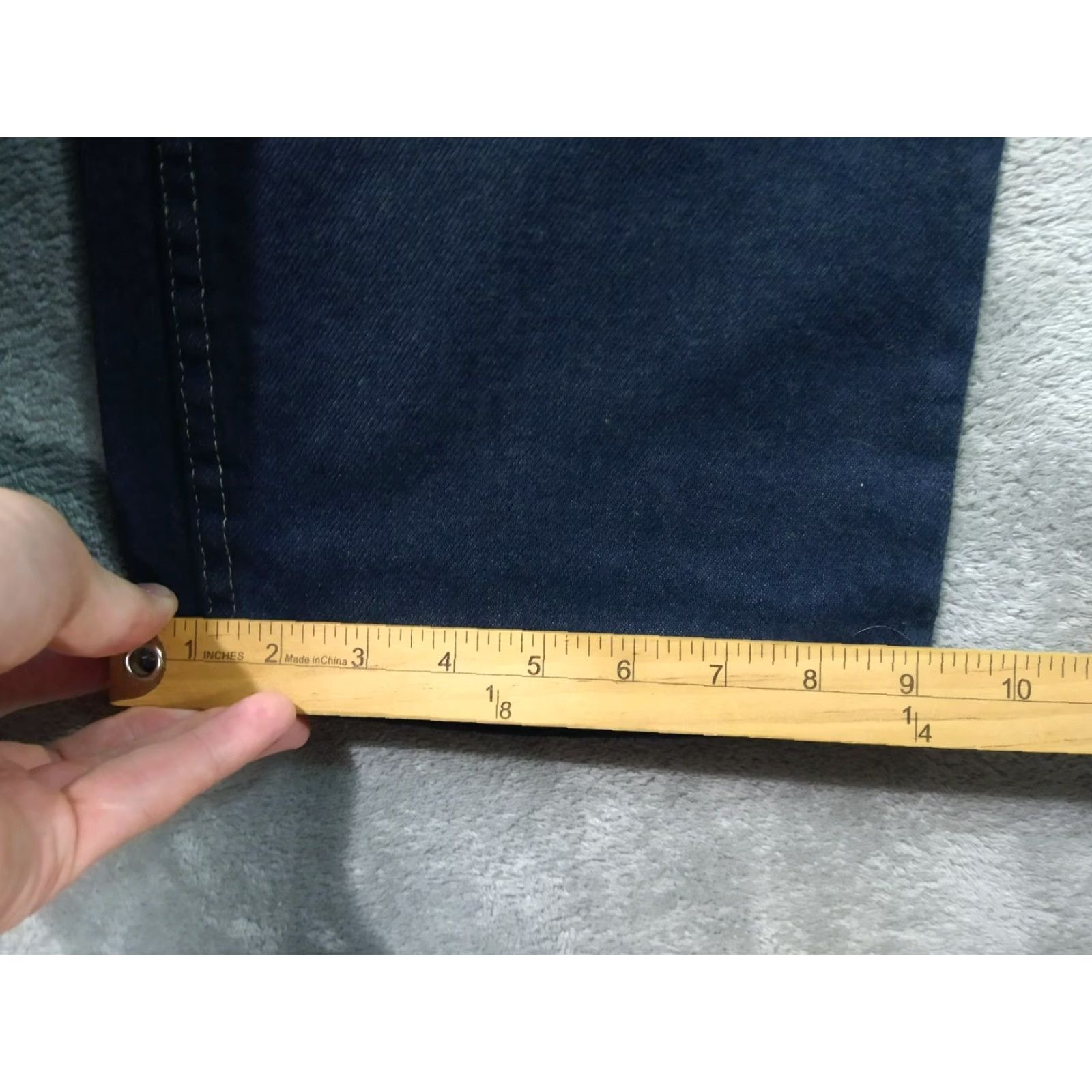 Denime Bukwark Jeans Womens 12 Blue Denim Flame Resistant Straight Leg Dark Wash Size 34" / US 12 / IT 48 - 6 Thumbnail