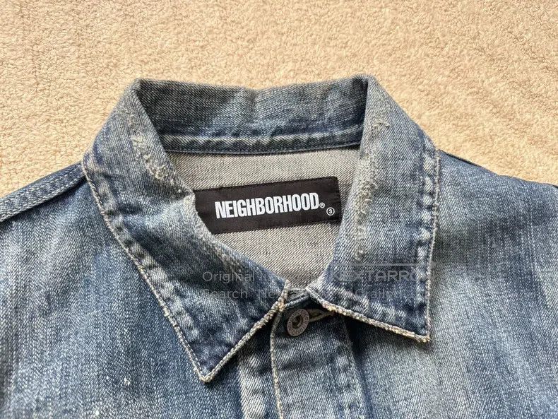 Neighborhood Neighborhood Splattered Washed Distressed Denim Jacket Size US M / EU 48-50 / 2 - 4 Thumbnail