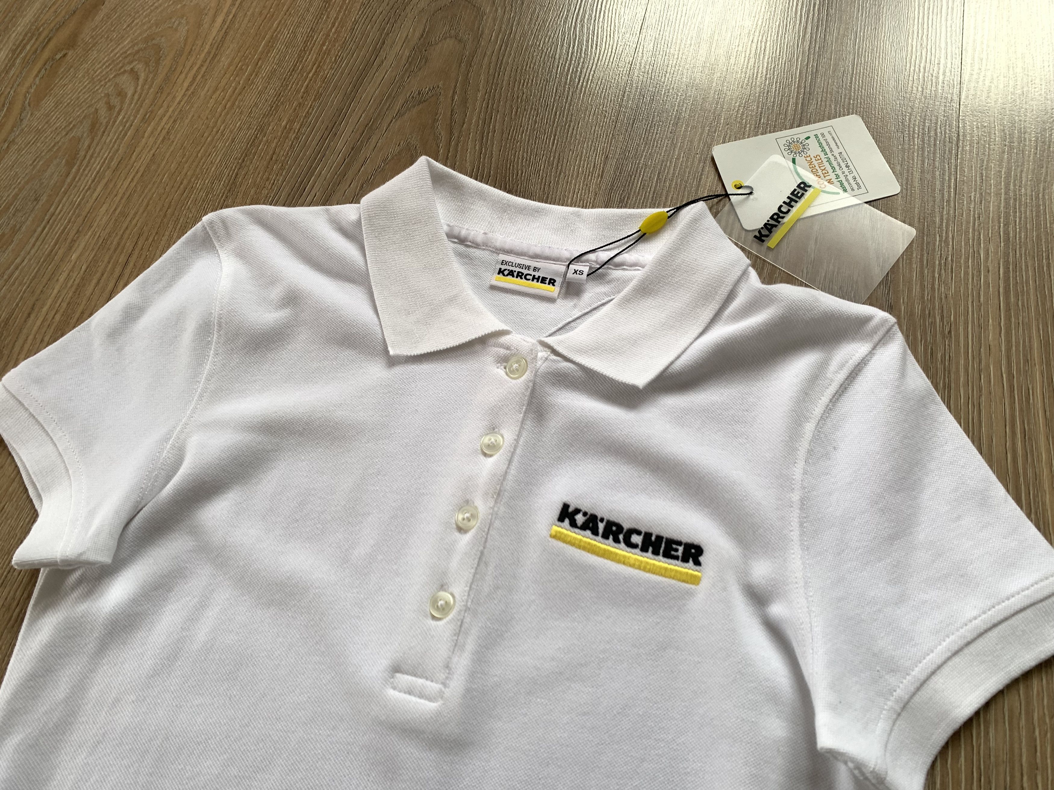 Other Kärcher Exclusive White Cotton Polo T-Shirt Size XS / US 0-2 / IT 36-38 - 4 Thumbnail