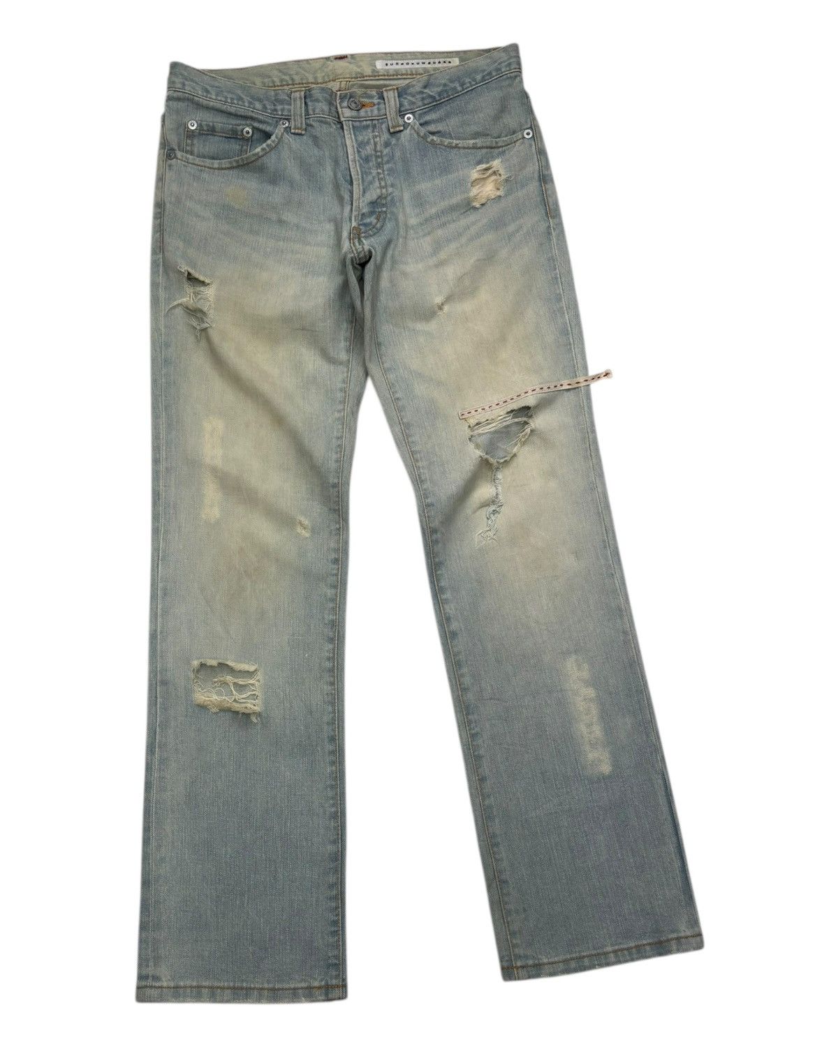 Number (N)ine Sunao Kuwahara Issey Miyake Distressed Denim Jeans Size US 32 / EU 48 - 4 Thumbnail