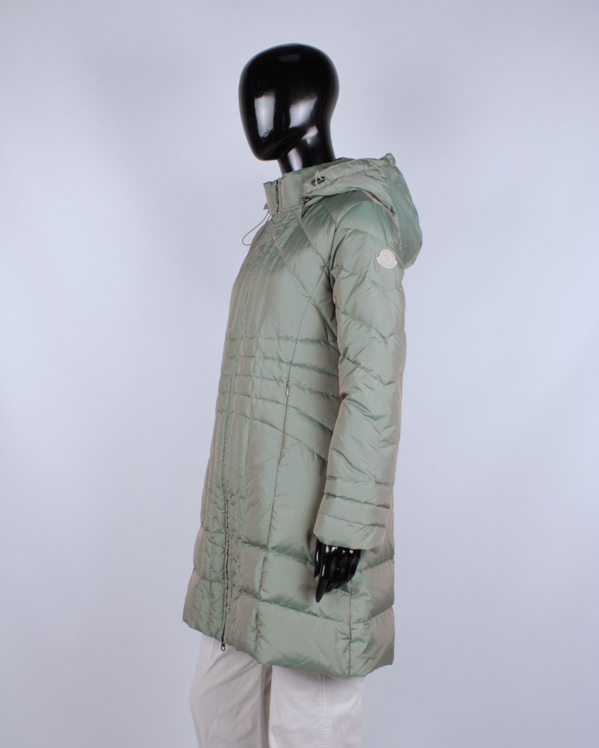 Designer × Moncler × Vintage MONCLER Vintage Silver Logo Kids Girl Womens Long Jacket Size XS / US 0-2 / IT 36-38 - 2 Thumbnail