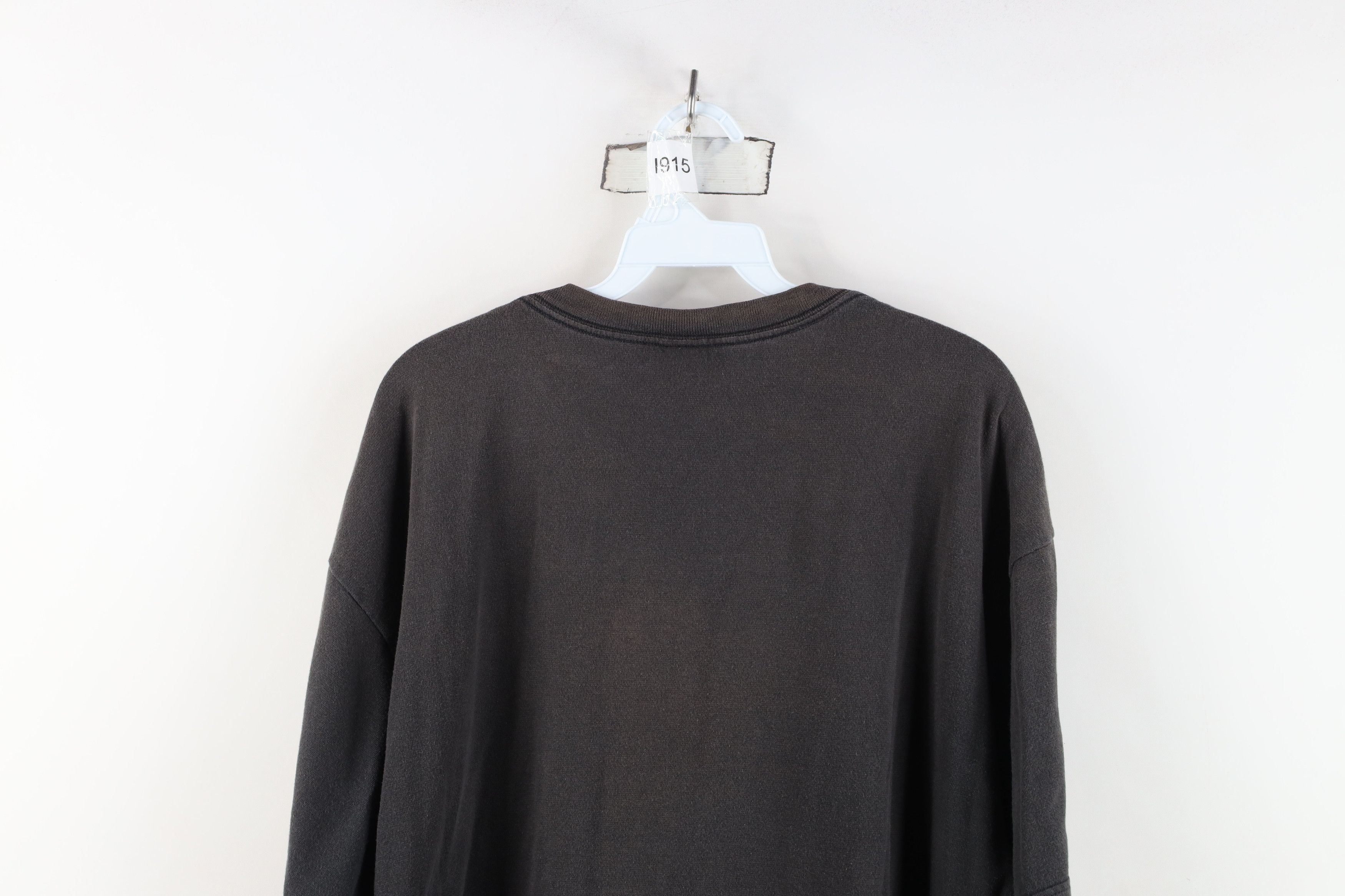 Vintage Vintage 90s Y2K Streetwear Faded Pocket T-Shirt Black Cotton Size US L / EU 52-54 / 3 - 11 Thumbnail