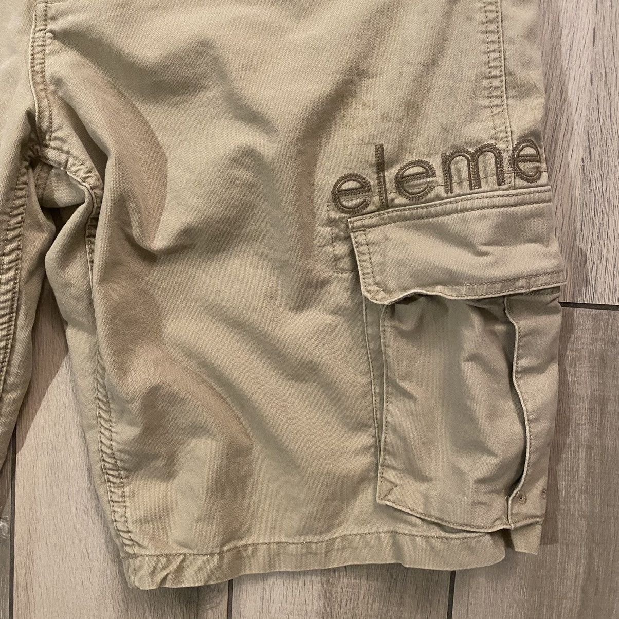 Element × JNCO × Southpole Vintage Y2K Earth Tone Tan Element Baggy Cargo Shorts 38 Size US 38 / EU 54 - 23 Thumbnail