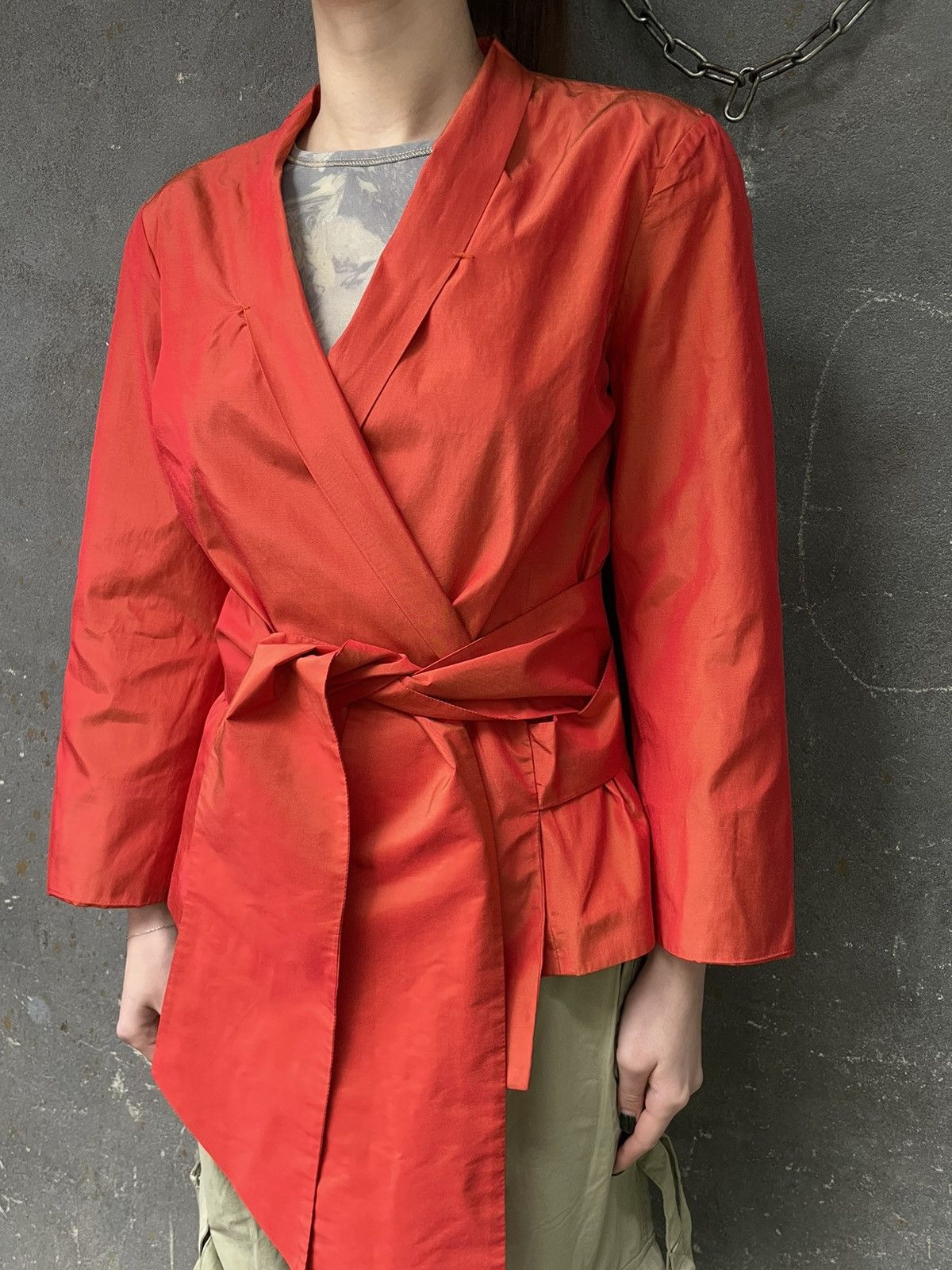 Max Mara × Vintage Vintage Max Mara 90’s Wrap Blouses Silk VERY RARE Size S / US 4 / IT 40 - 5 Thumbnail