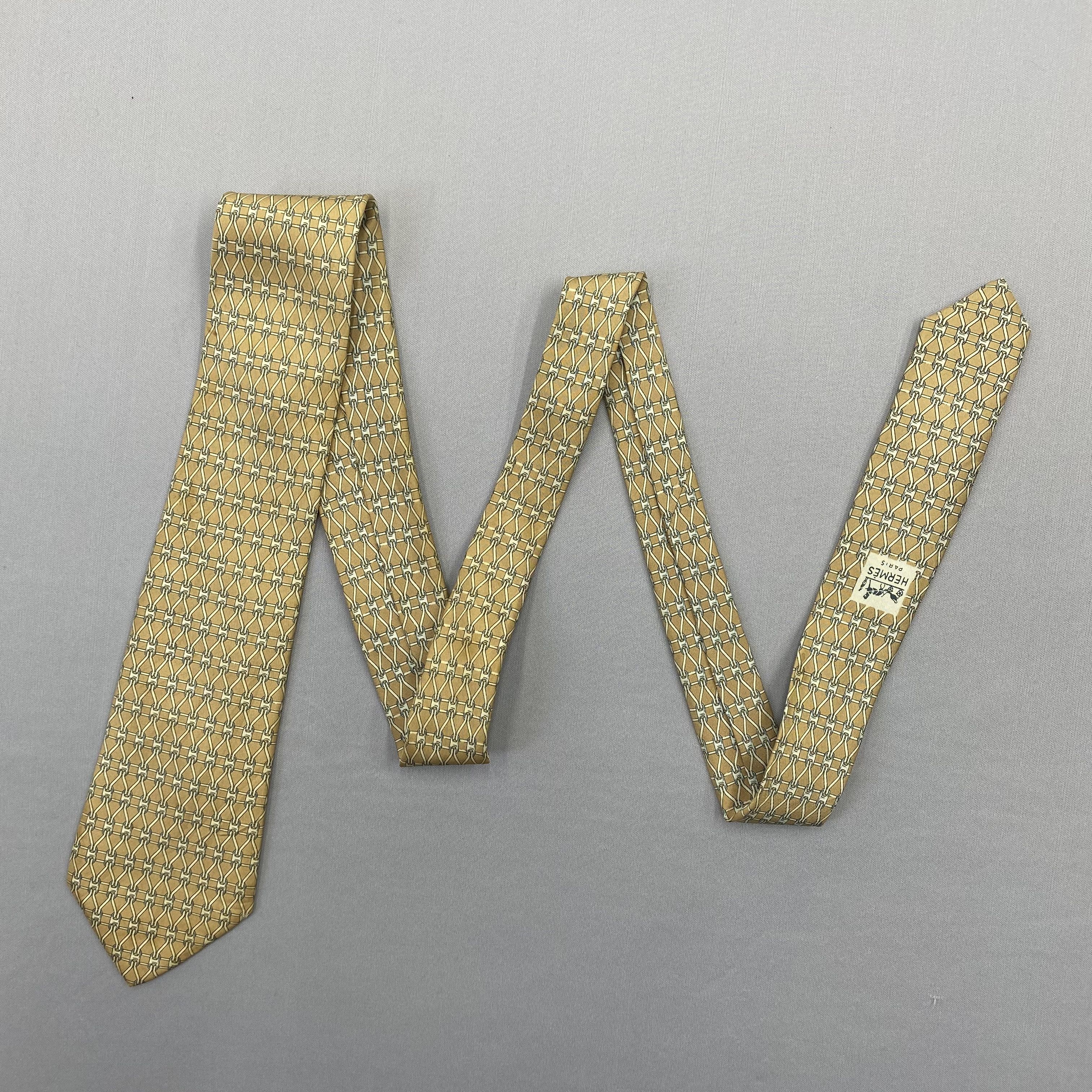 Hermes Vintage Hermes SILK Necktie Cravate Pure Silk Neck Tie Size ONE SIZE - 5 Thumbnail