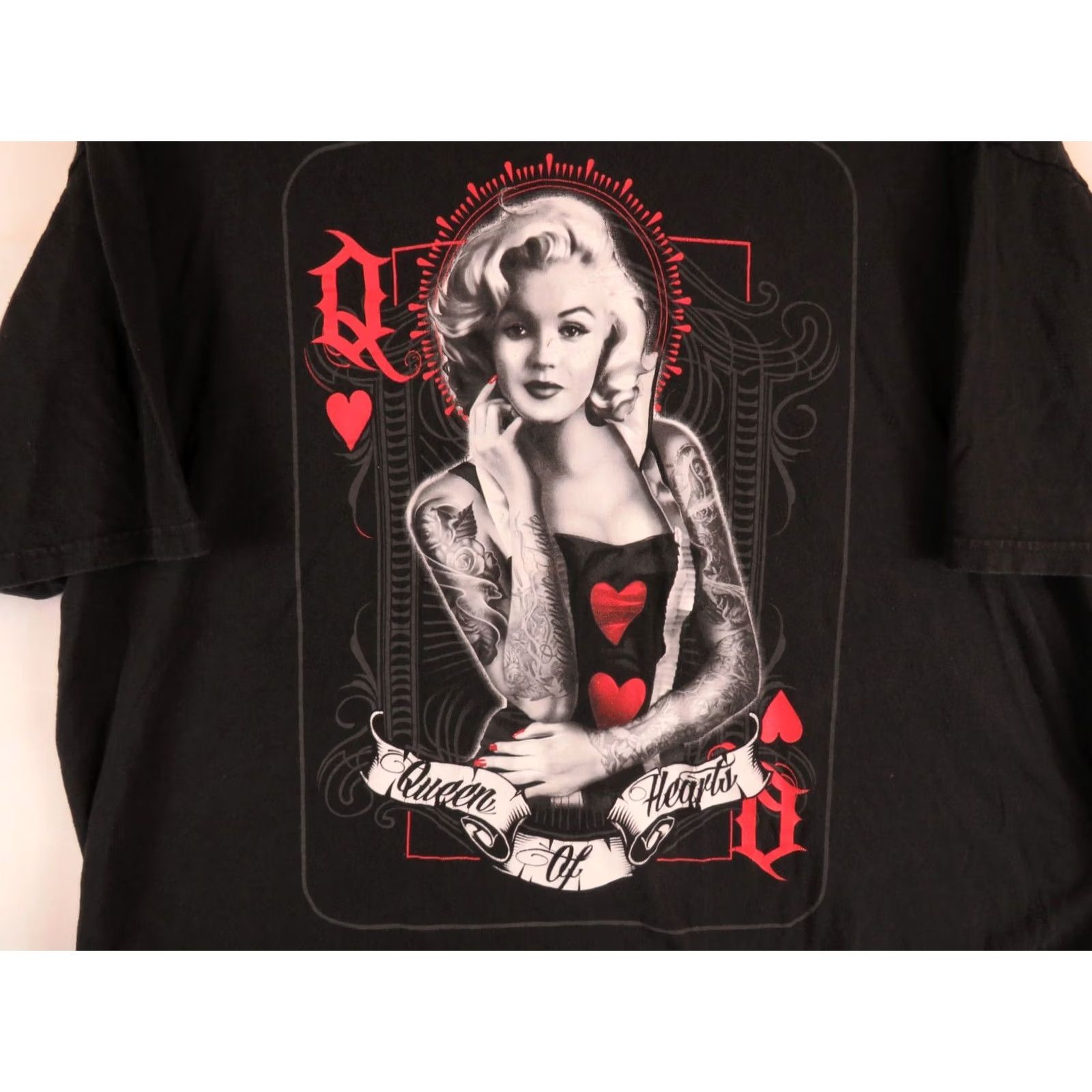 Vintage Fifth Sun Marilyn Monroe Queen Of Hearts Tshirt Black 2XL Short Sleeve Mens Size US XXL / EU 58 / 5 - 2 Thumbnail