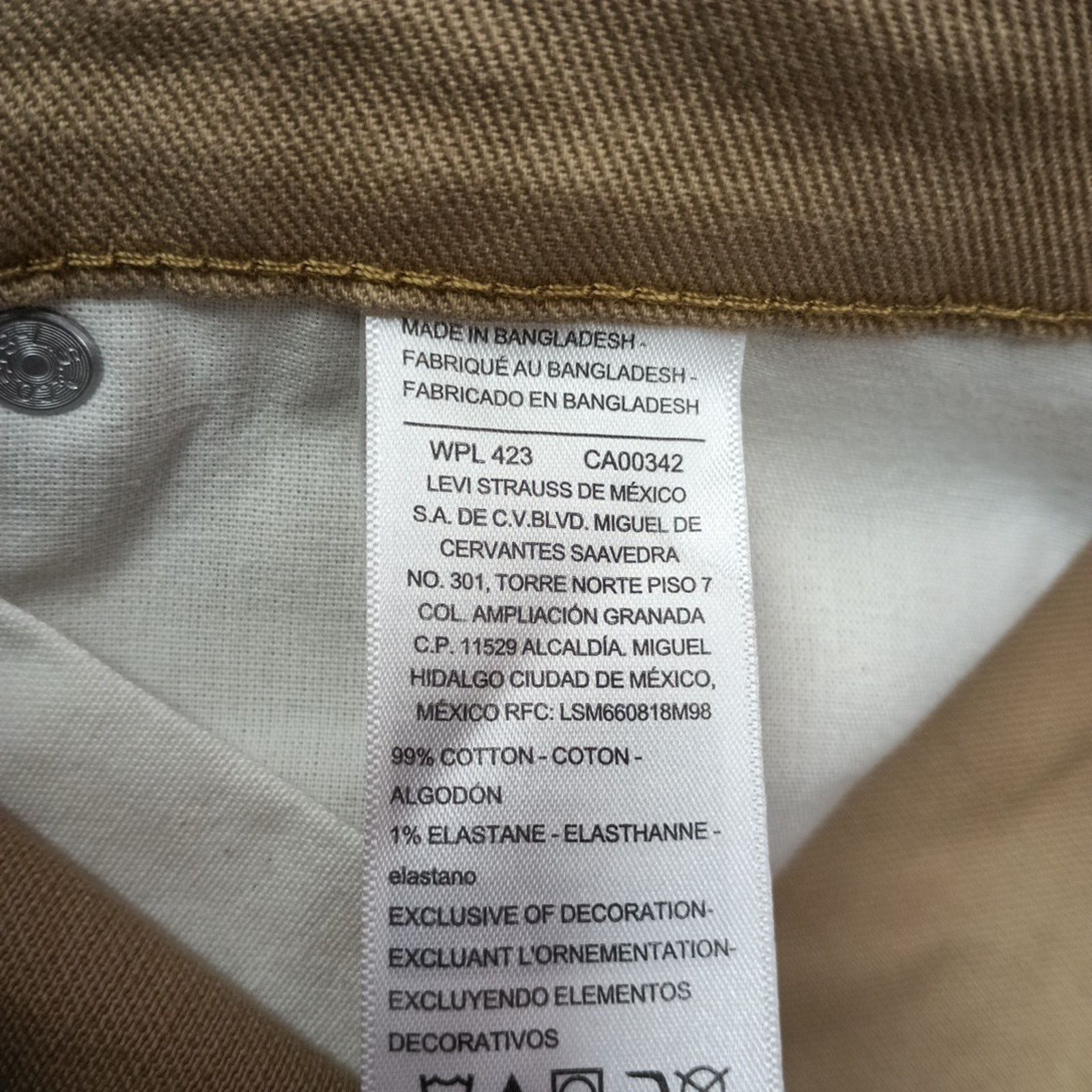 Levi's Signature By Levi Strauss Carpenter Jeans Men's 34x30 Brown Size US 34 / EU 50 - 5 Thumbnail