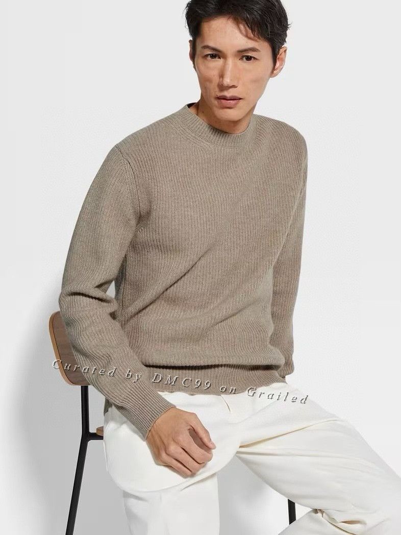 Ermenegildo Zegna Zegna Oasi Cashmere Crewneck Sweater Size US L / EU 52-54 / 3 - 1 Thumbnail