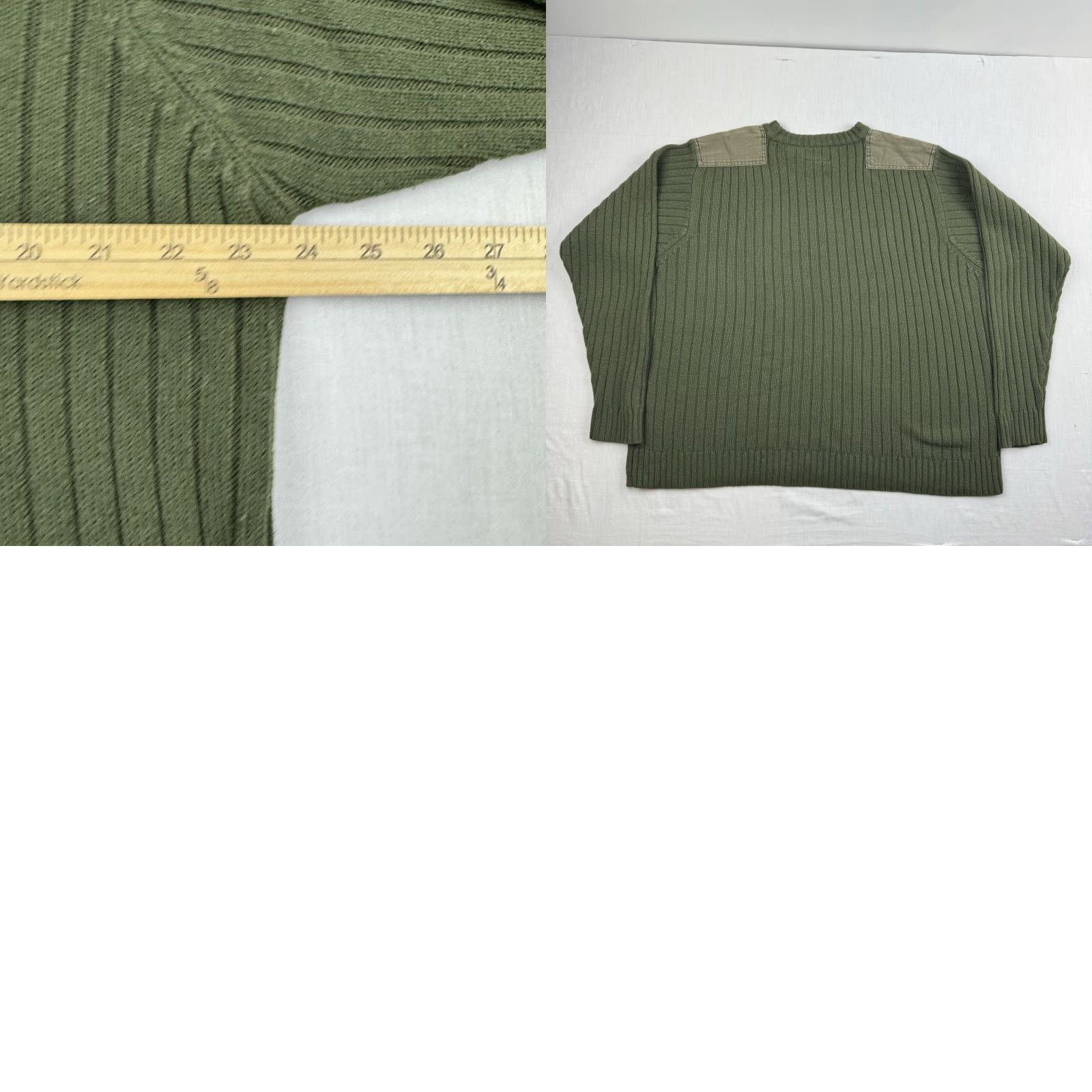 Faded Glory VINTAGE Faded Glory Sweater Men Adult Medium Green Military Style Pullover Crew Neck Casual USA Y2K Size US M / EU 48-50 / 2 - 8 Thumbnail