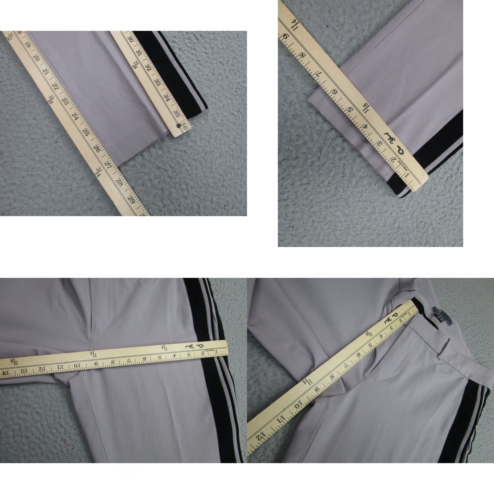 Vince Vince Pants Womens 6 Gray Striped Wool Blend Dress Work Trousers Slacks Size 28" / US 6 / IT 42 - 8 Thumbnail