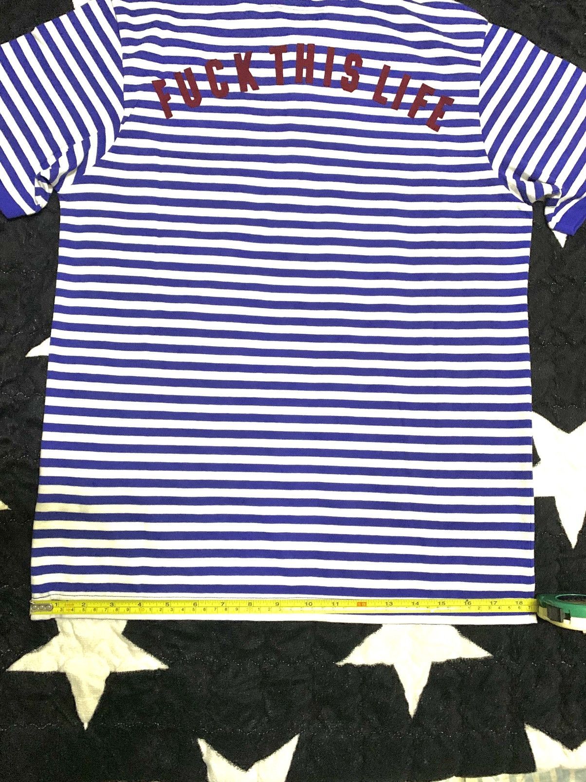 Wacko Maria Wacko Maria Striped Polo Flocking Back Hit “FUCK THIS LIFE” Size US M / EU 48-50 / 2 - 14 Thumbnail