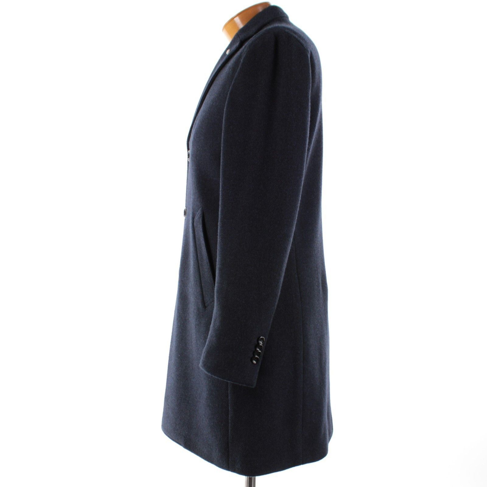 Luigi Bianchi Mantova Coat Size S US In Blue Wool Blend