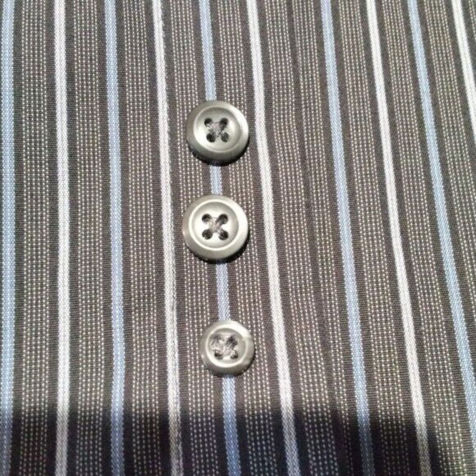 Pronto Uomo Pronto Uomo Mens Non Iron L/S Button Front Dress Shirt Sz L Size US L / EU 52-54 / 3 - 7 Thumbnail