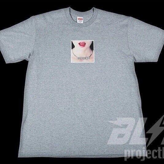 SS18 Supreme Necklace Tee T-shirt Heather Grey XL 2018