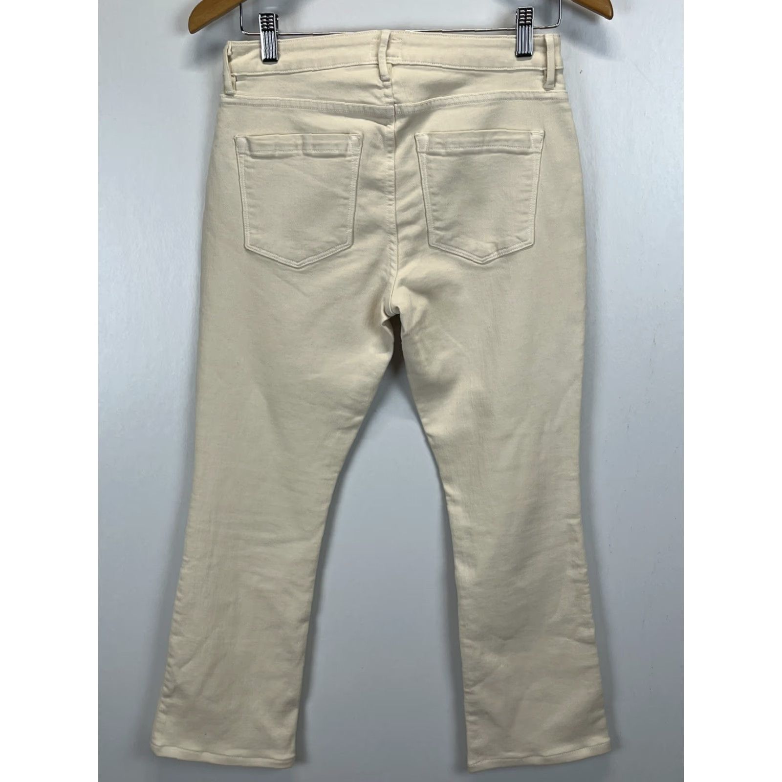 Vintage Ann Mashburn Jeans Womens 26 Cream Denim Bootcut Made In The USA Ivory Ecru USA 90s? Size 26" / US 2 / IT 38 - 2 Thumbnail