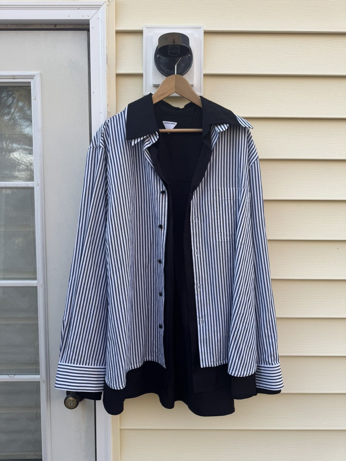 Bottega Veneta Double Layered Striped Shirt Size US XL / EU 56 / 4 - 2 Thumbnail