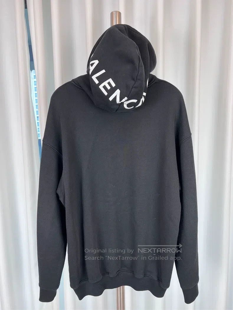 Balenciaga Balenciaga Black Cap Letter Logo Hooded Sweatshirt Size US XS / EU 42 / 0 - 3 Thumbnail
