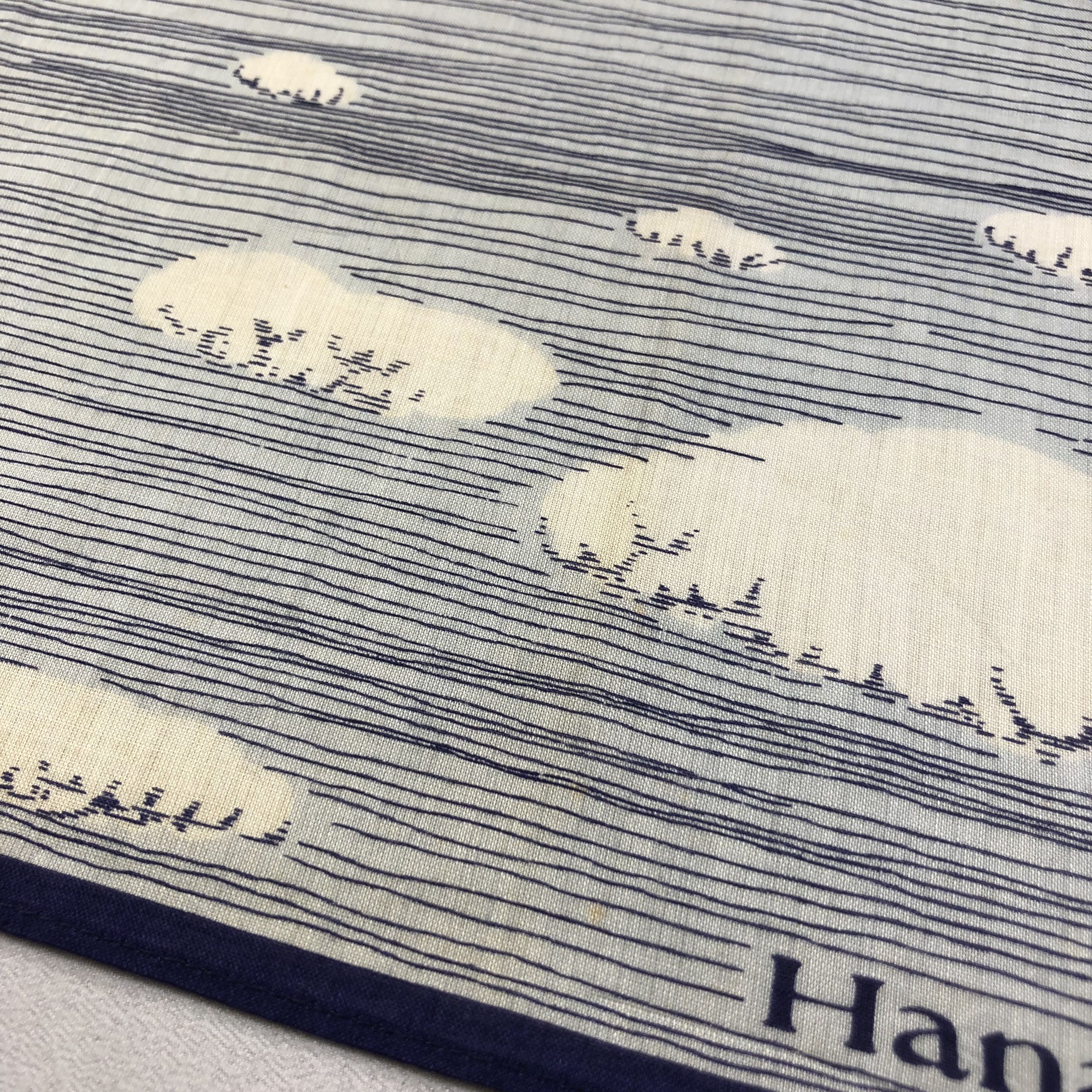Hanae Mori Hanae Mori Clouds Handkerchief Neckerchief Bandana H1463 Size ONE SIZE - 6 Thumbnail
