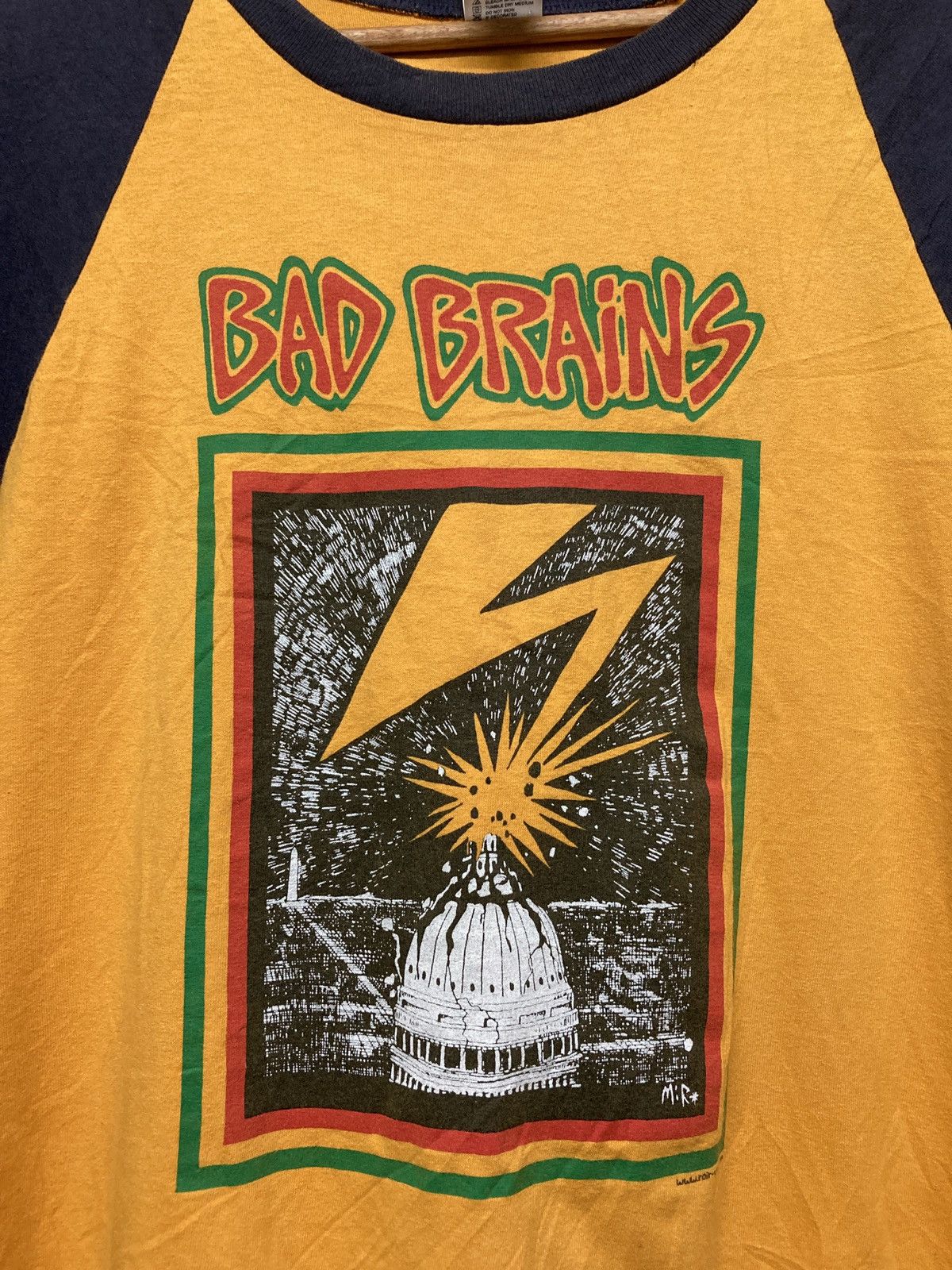 Band Tees × Vintage Vintage Bad Brains 3/4 tee Size US XL / EU 56 / 4 - 2 Thumbnail
