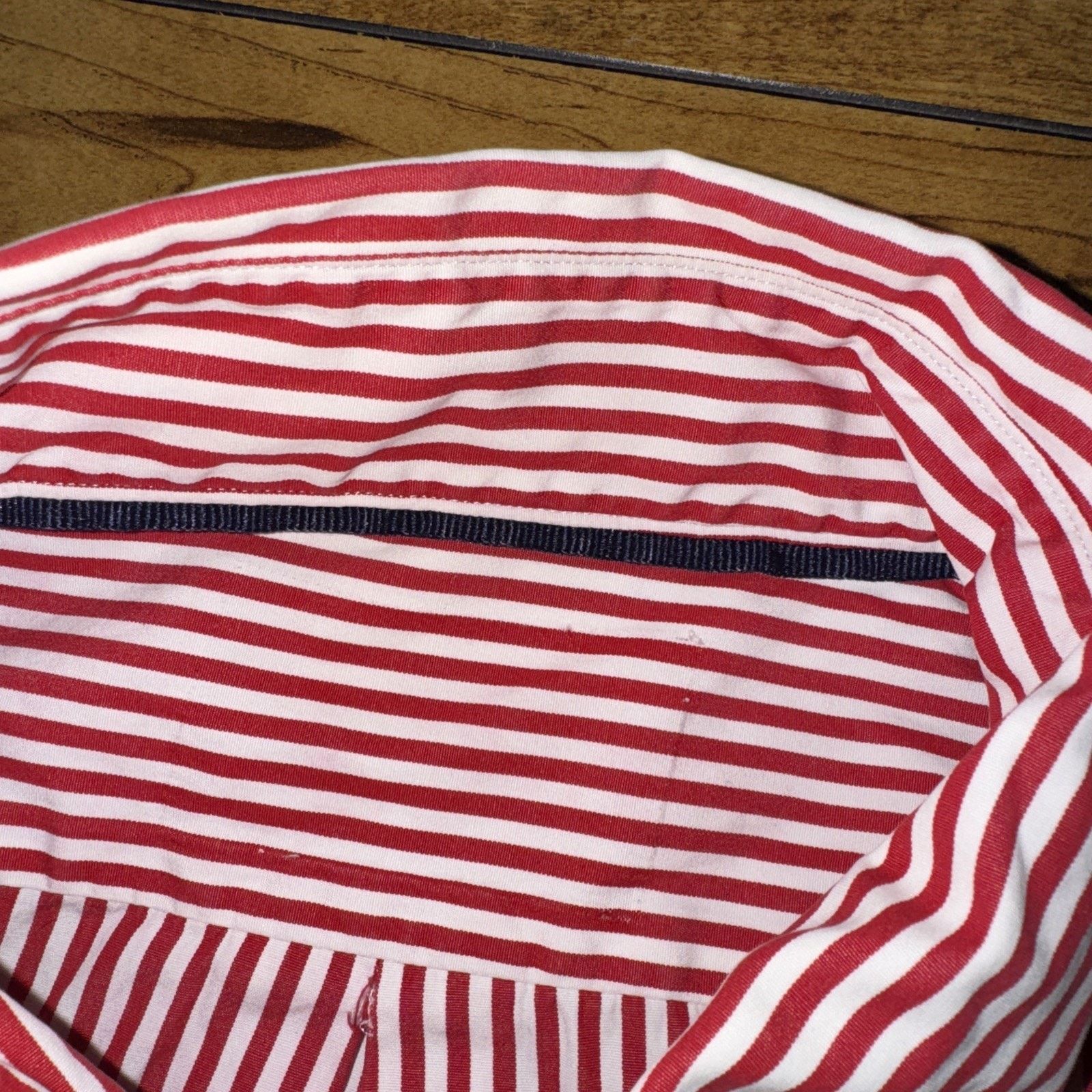 Japanese Brand × Ralph Lauren × Vintage Peppermint Stripped Button Up Shirt Eagle Embroidery XL Size US XL / EU 56 / 4 - 3 Thumbnail
