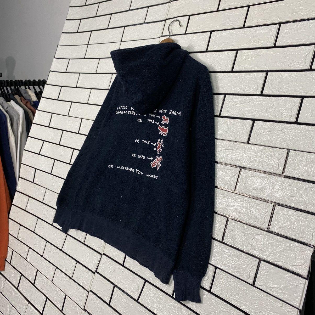 Japanese Brand 📌Pull Over Hoodie Keith Haring Big Logo Size US L / EU 52-54 / 3 - 12 Thumbnail