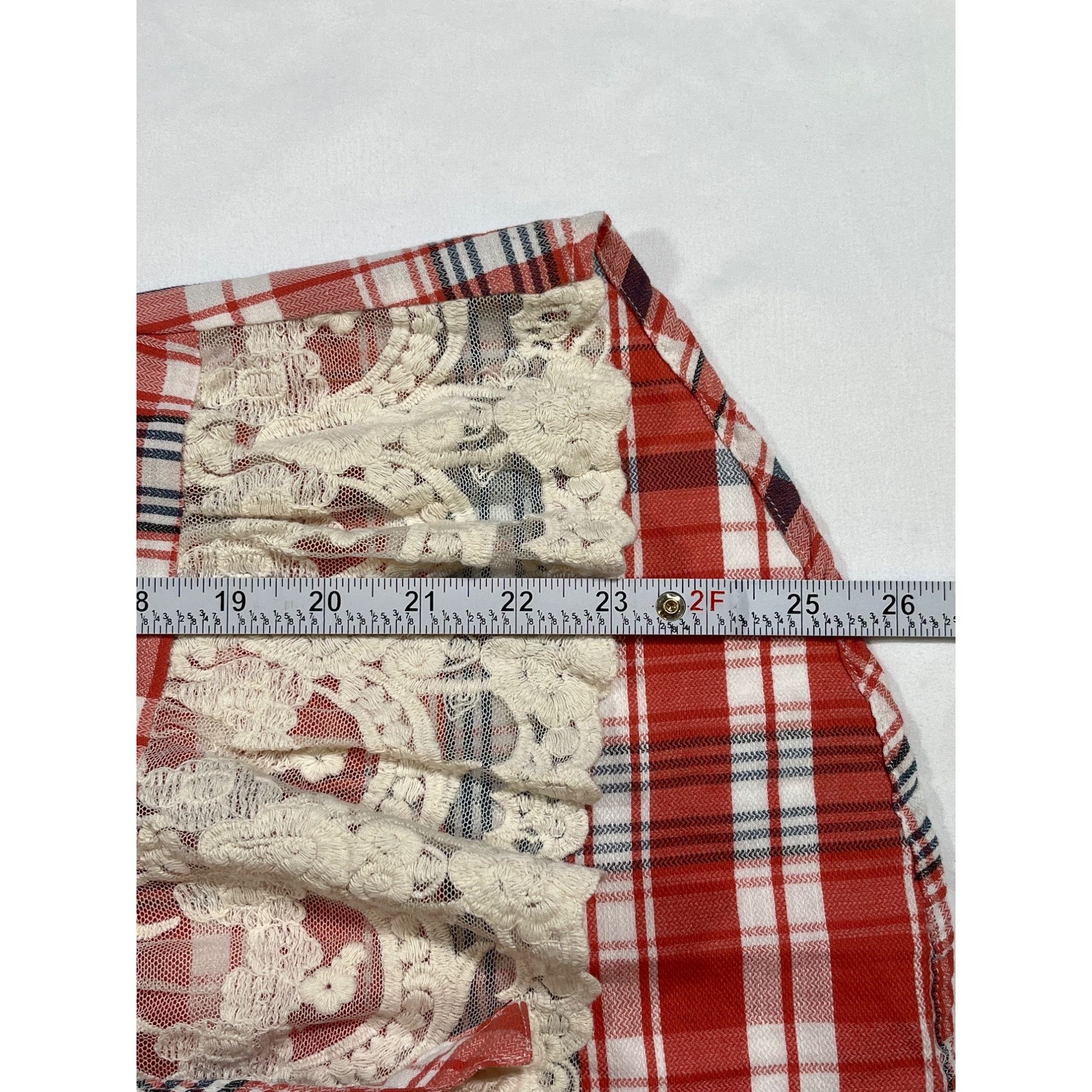 Other My Michelle SKU 7726 Womens Plaid Long Sleeve Button Up Shir Size S / US 4 / IT 40 - 6 Thumbnail